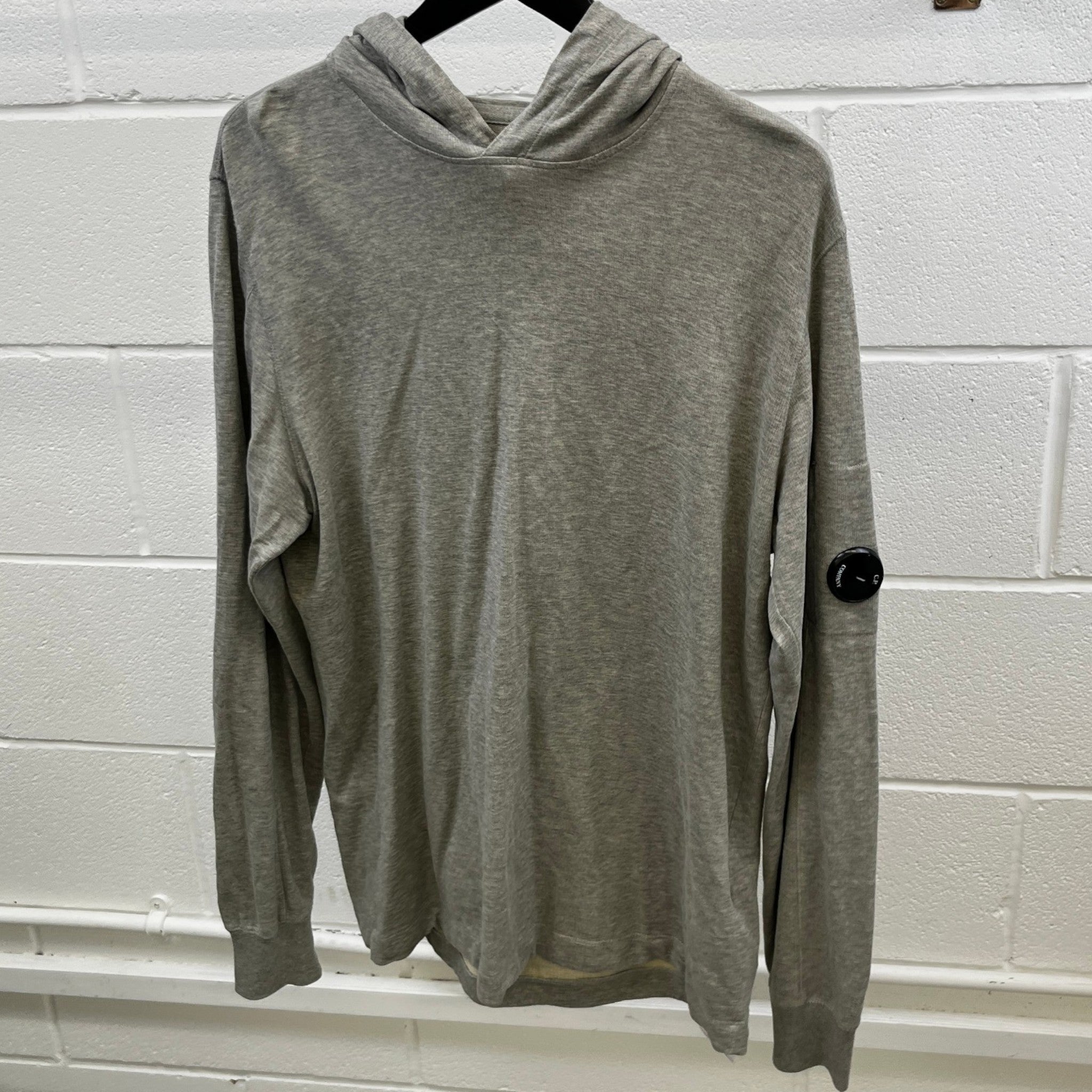 Men's Hooded Lens Hoodie Grey Size L