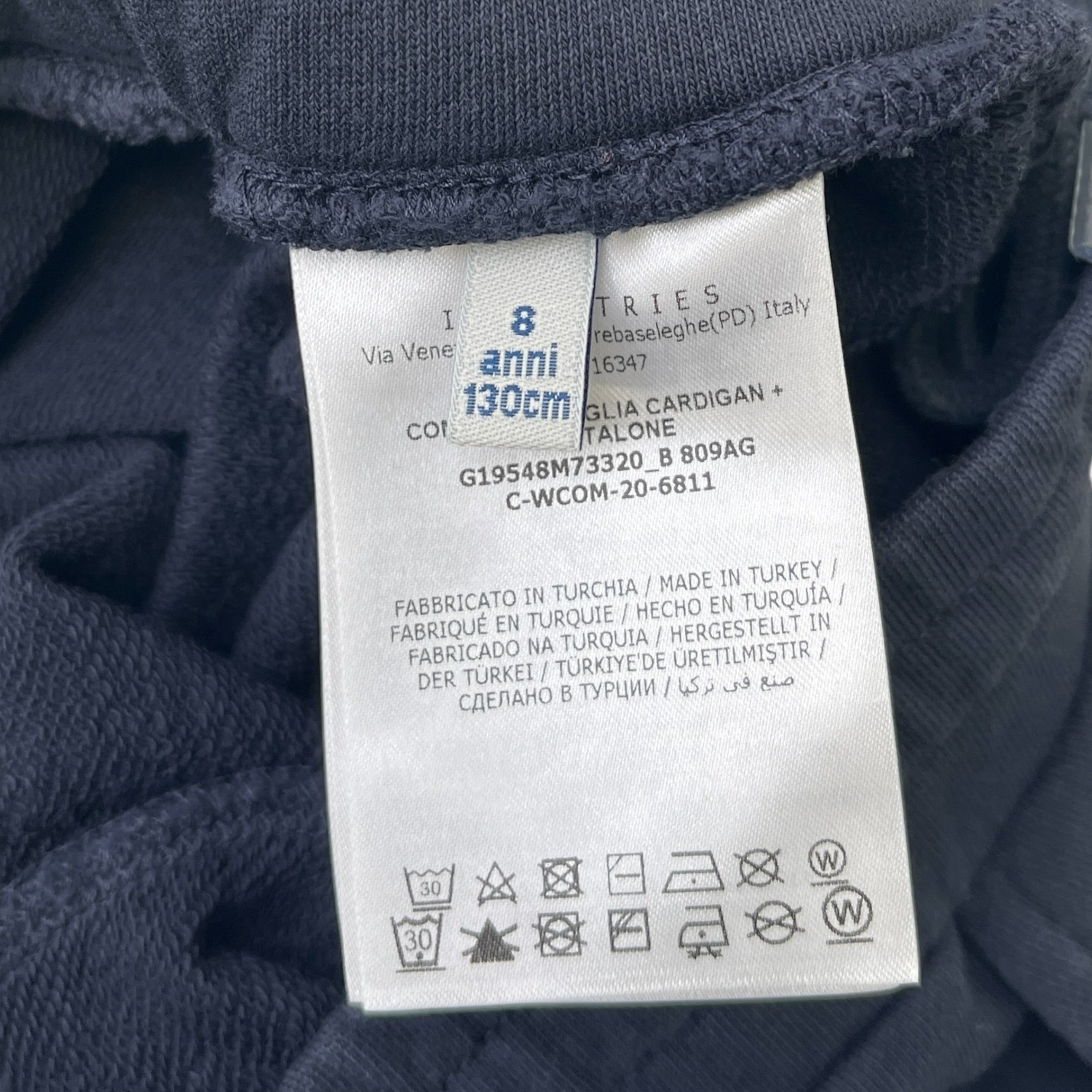 Men's Completo Maglia Boys Age 8 Full Tracksuit Navy Size XXS