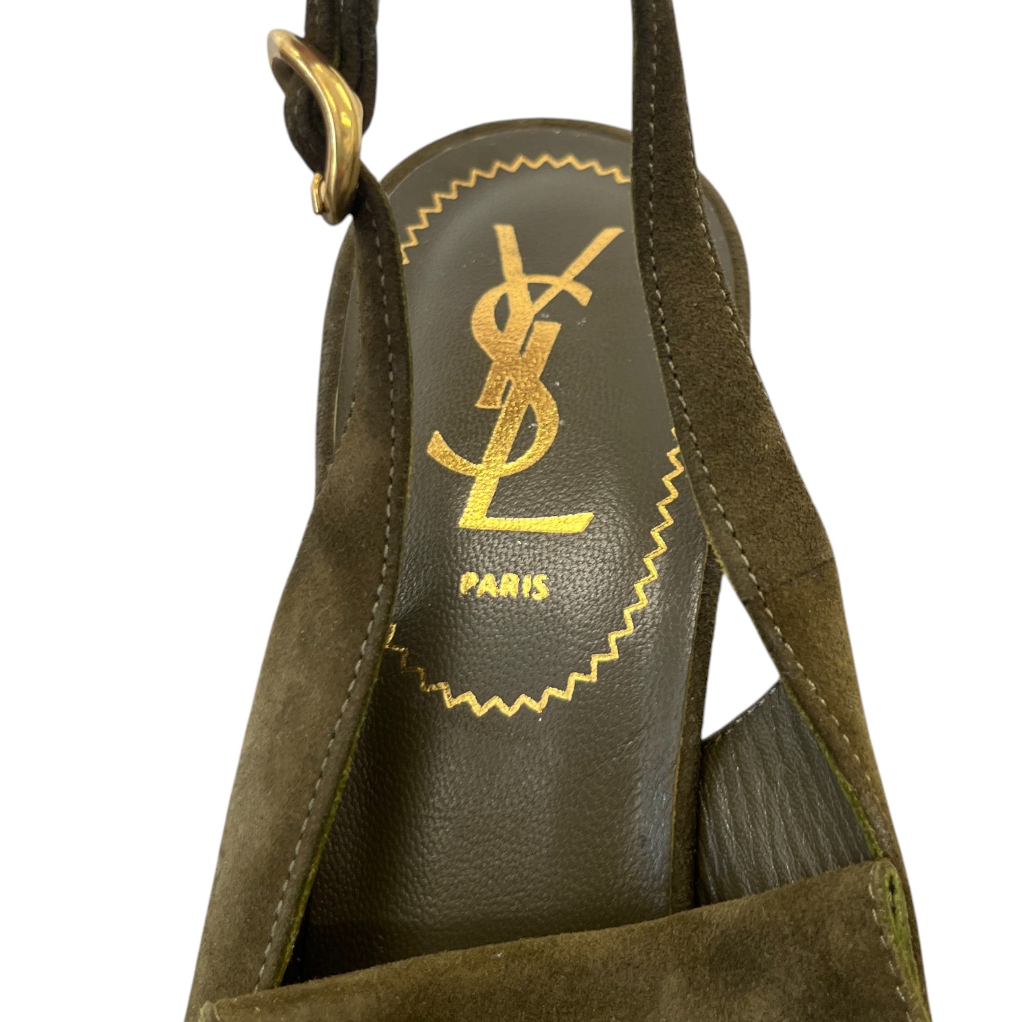 Women's Fringe Chain Detail Heels Green Size EU 38 / UK 5