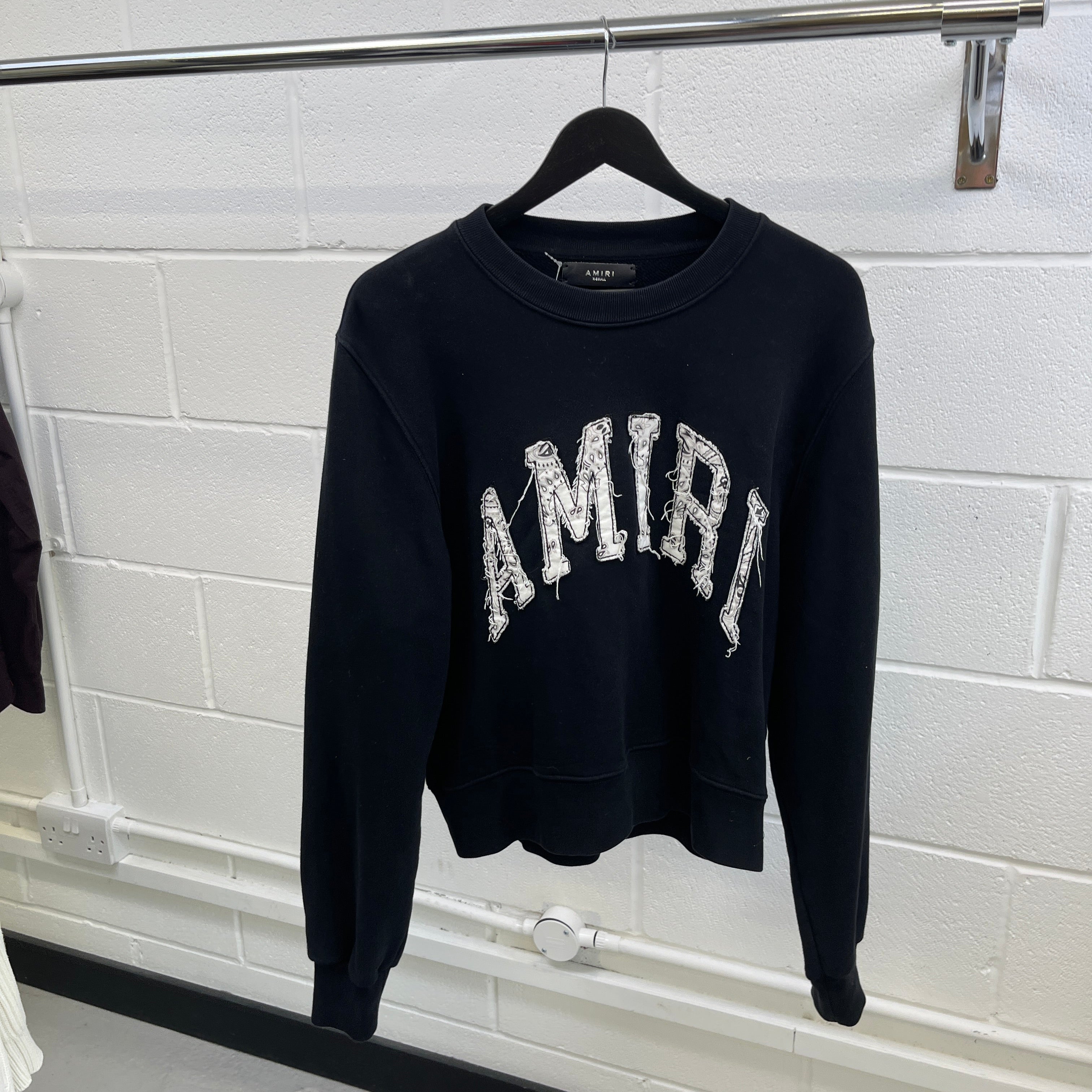 Men's Paisley Logo Jumper Black Size XS