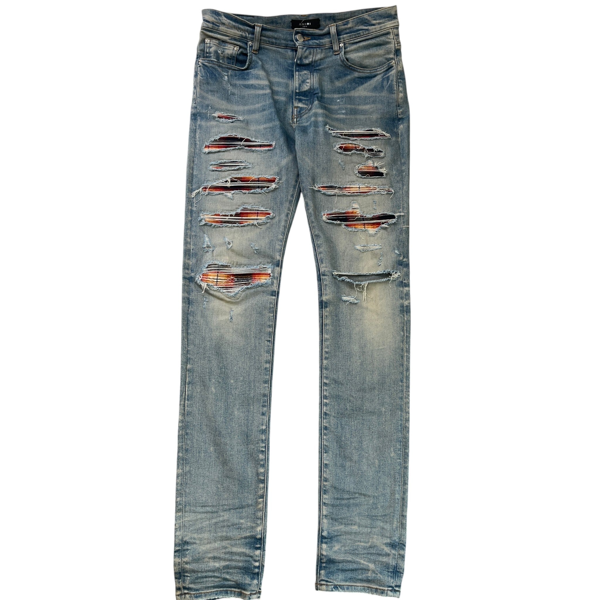 Men's Mx1 Distressed Jeans Blue Size Waist 32"