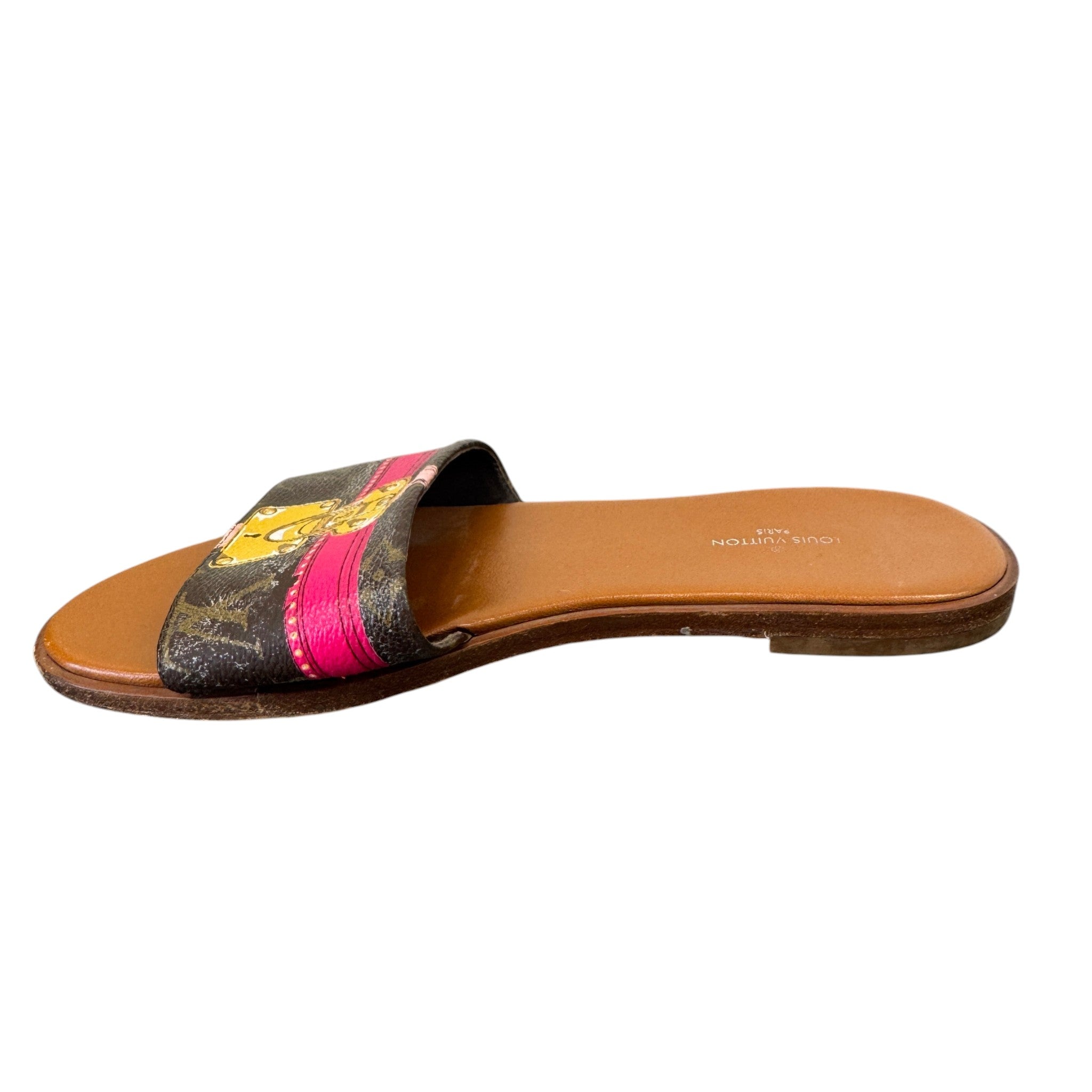 Women's Monogram Lock It Slides Brown Size EU 36.5 / UK 3.5