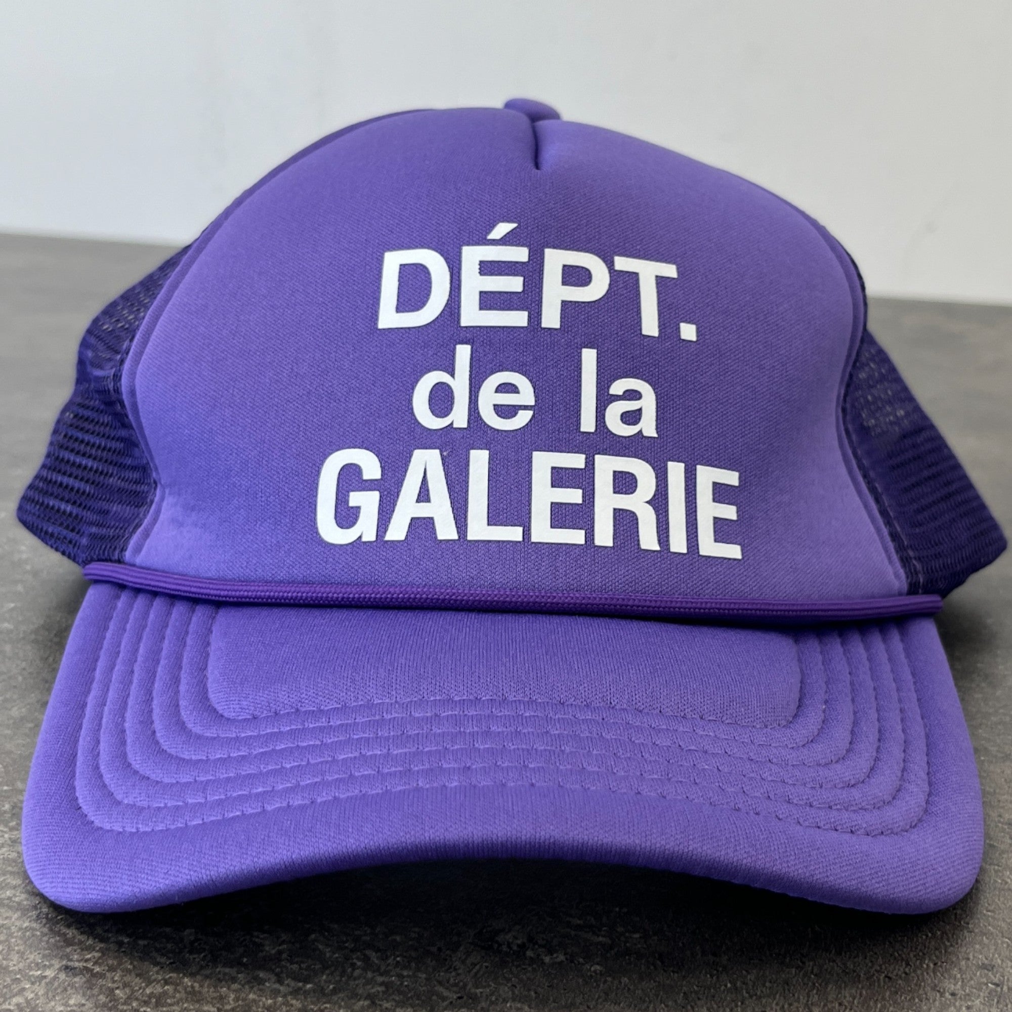 Men's French Logo Trucker Cap Purple