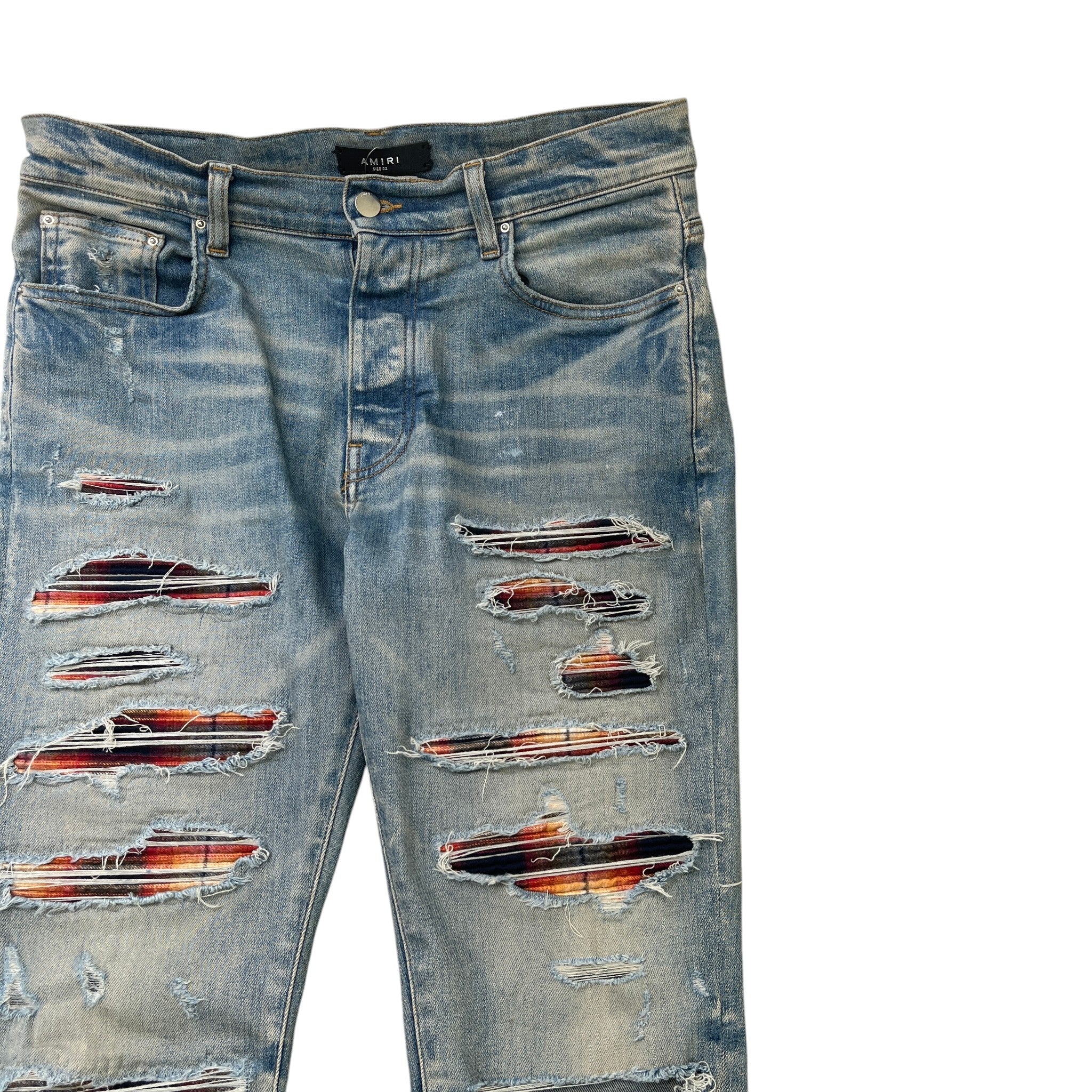 Men's Mx1 Distressed Jeans Blue Size Waist 32"