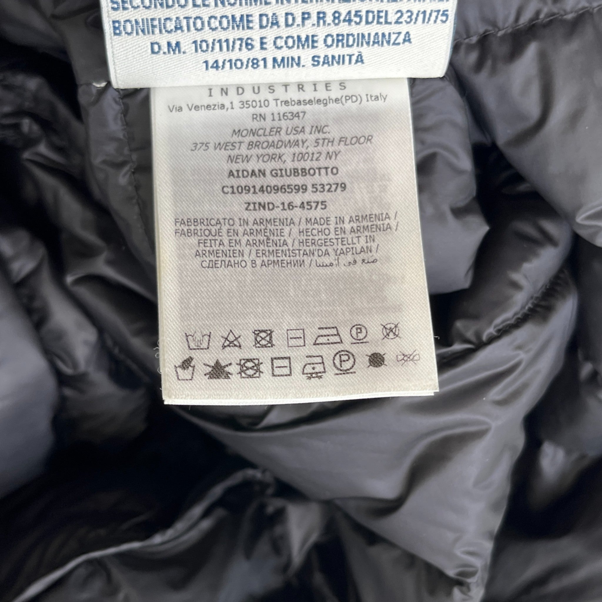 Men's Aidan Down Jacket Black Size 3 / L