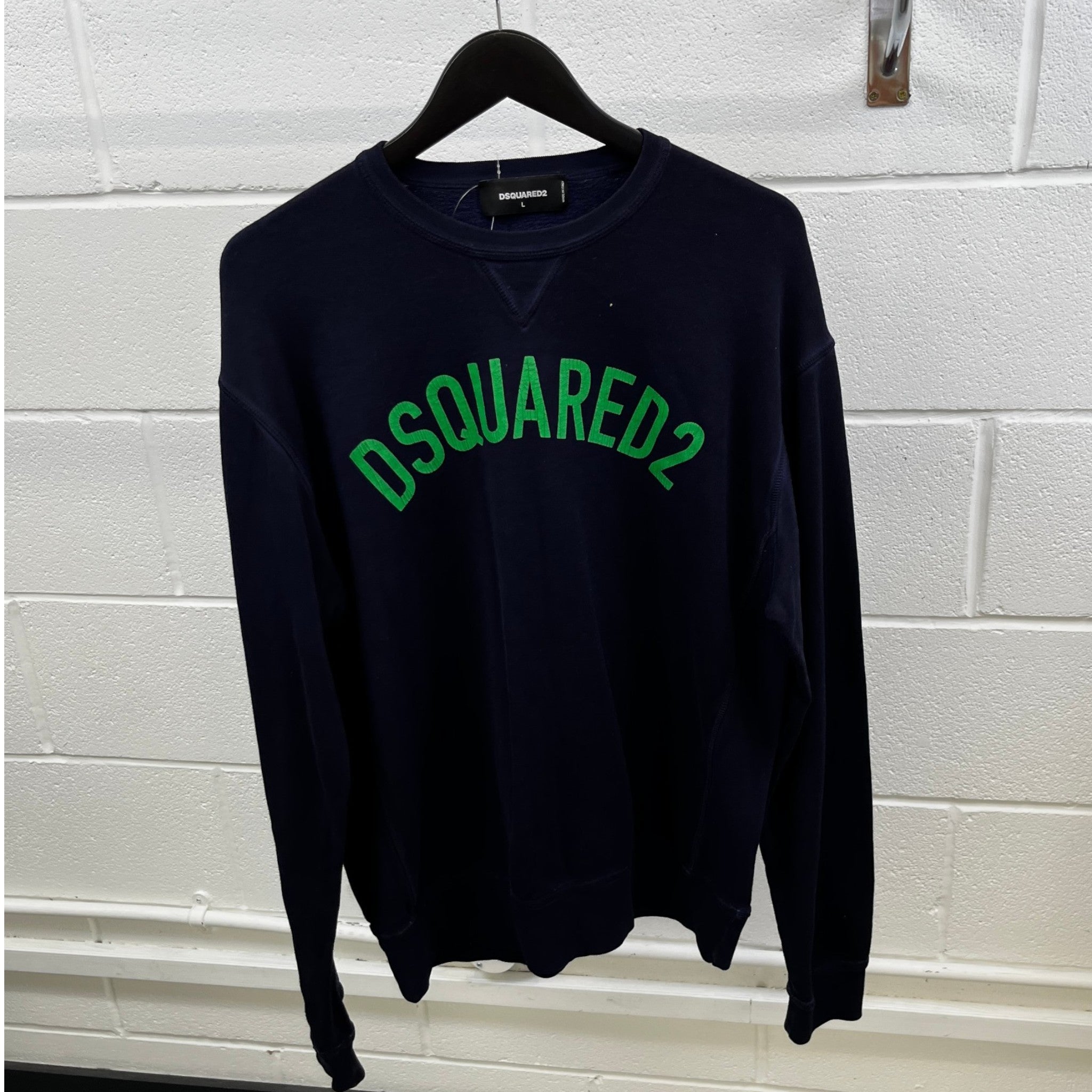 Men's Logo Print Sweatshirt Navy Size L