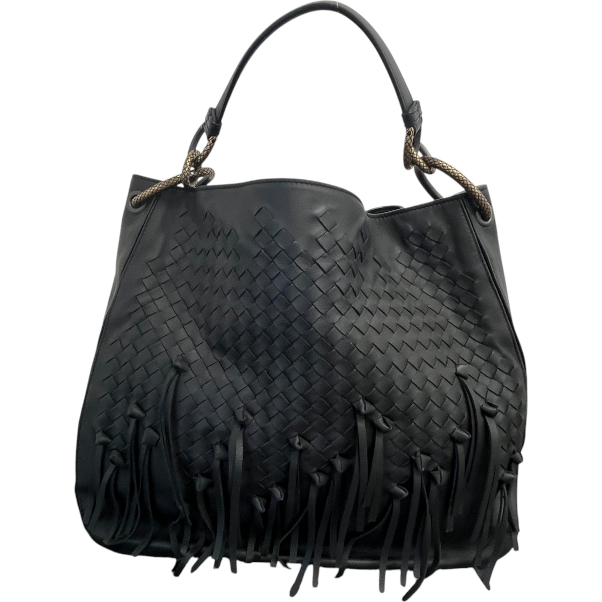 Women's Intrecciato Brio Loop Bag Black