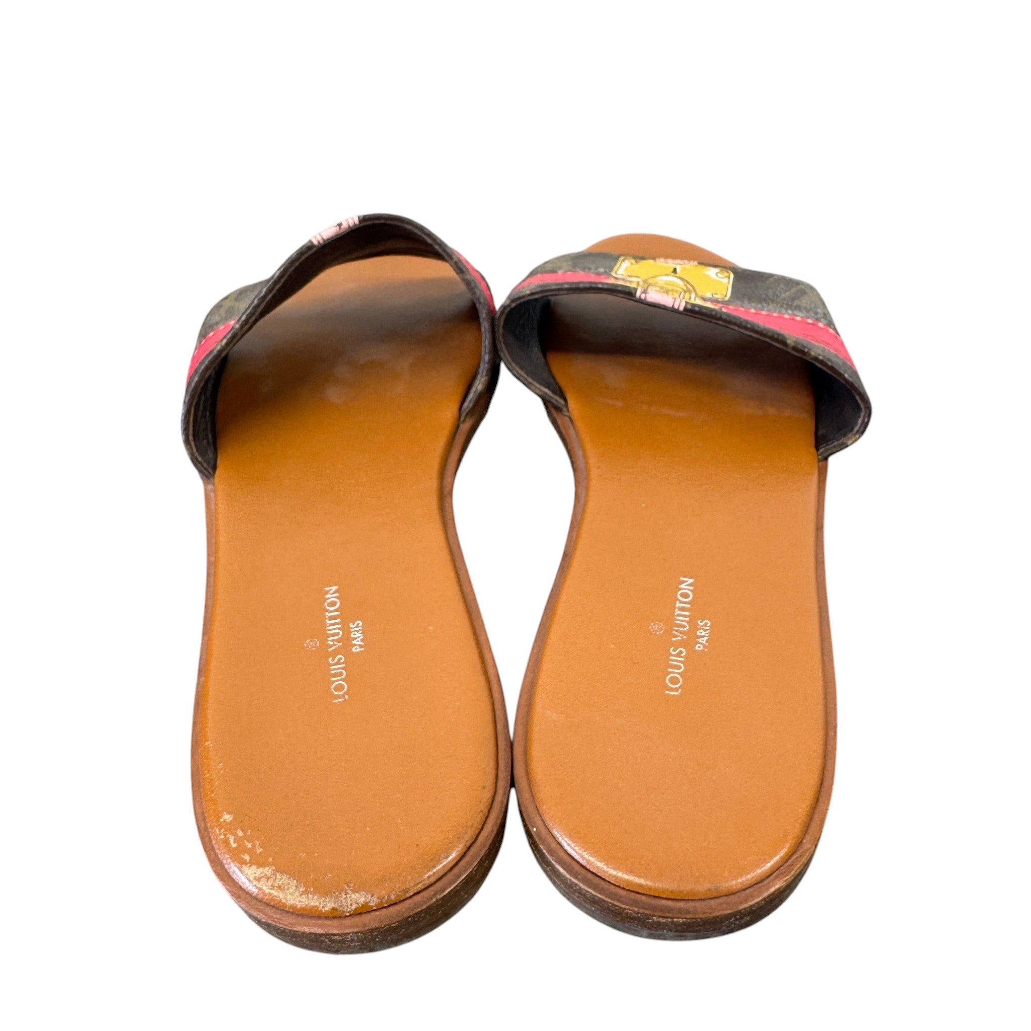 Women's Monogram Lock It Slides Brown Size EU 36.5 / UK 3.5