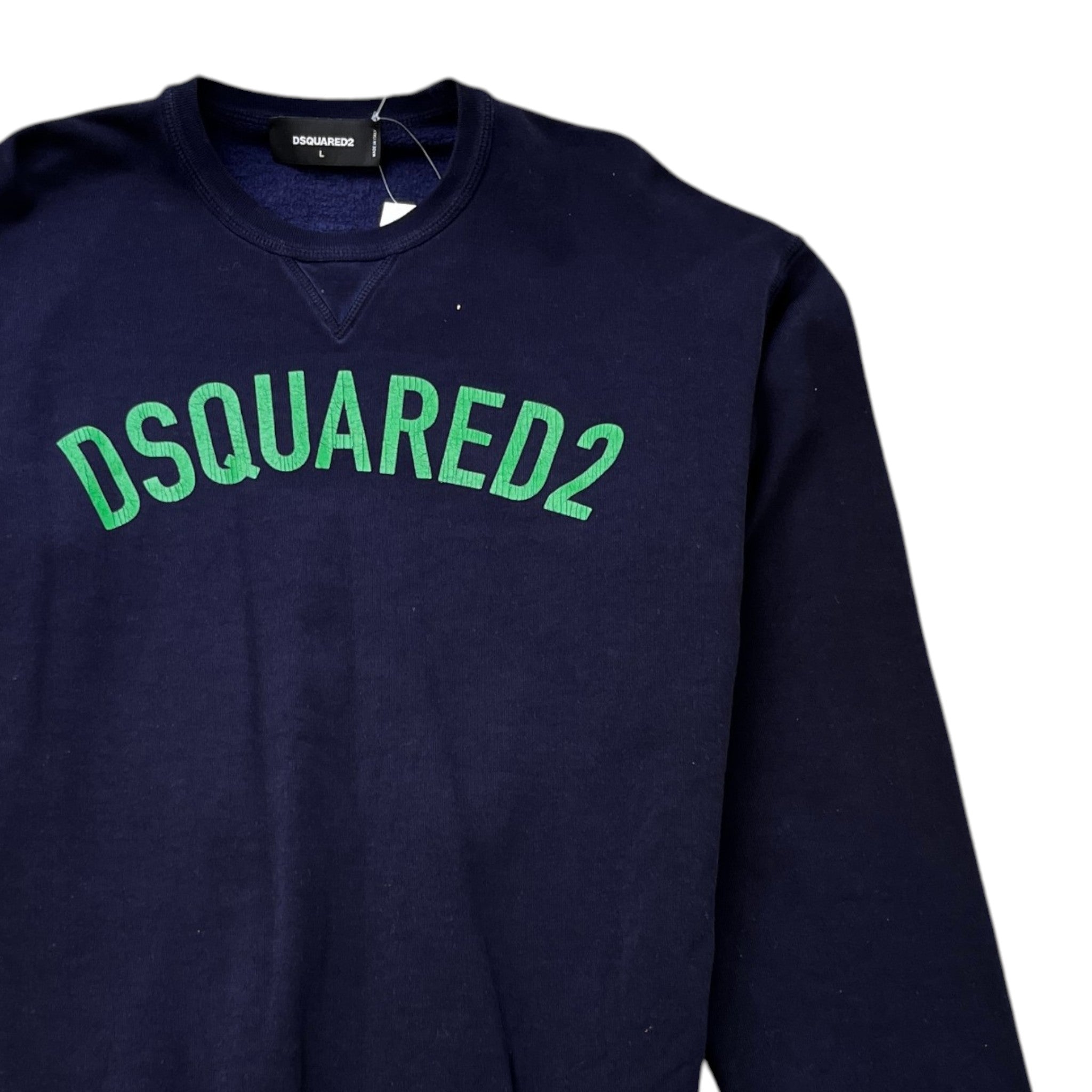 Men's Logo Print Sweatshirt Navy Size L