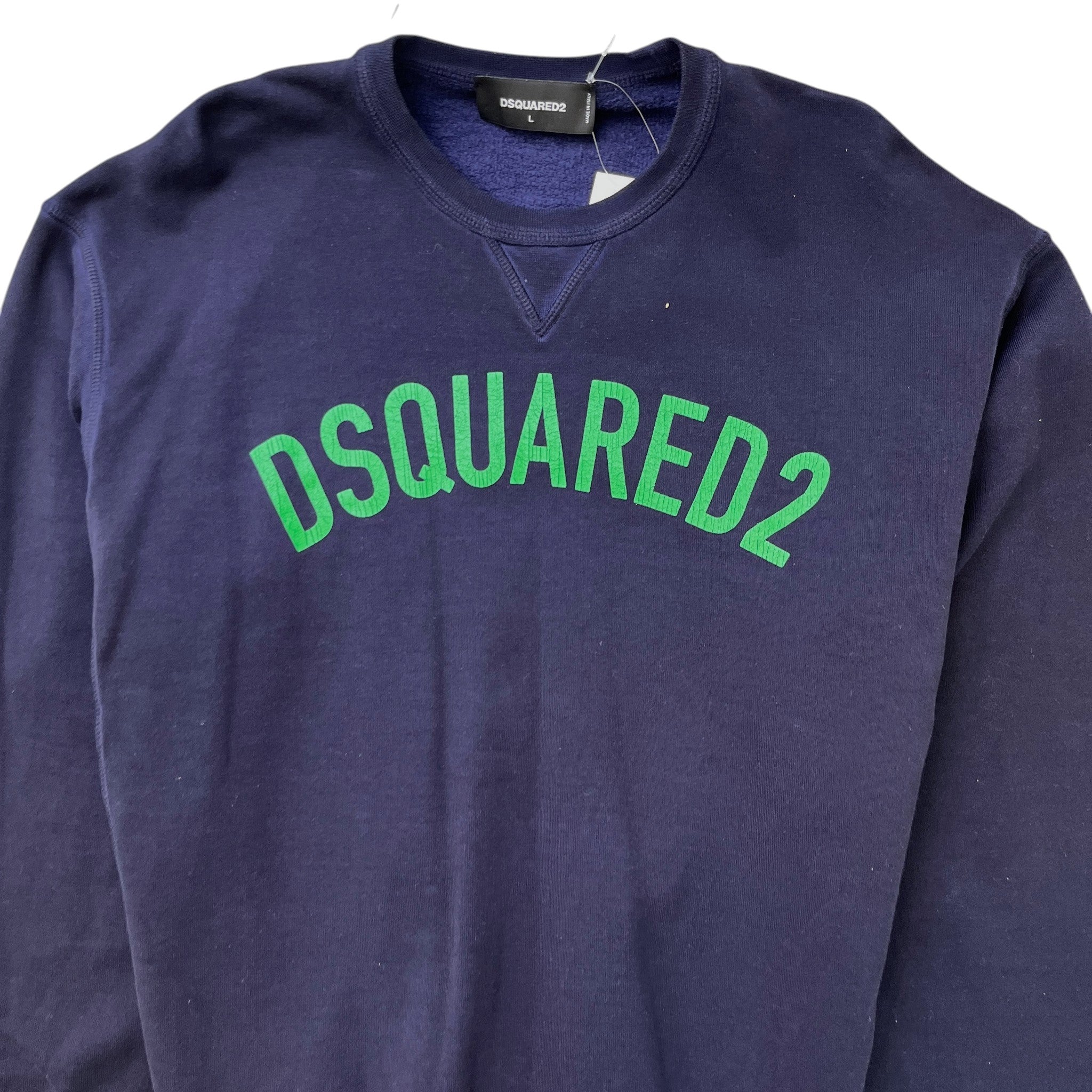 Men's Logo Print Sweatshirt Navy Size L