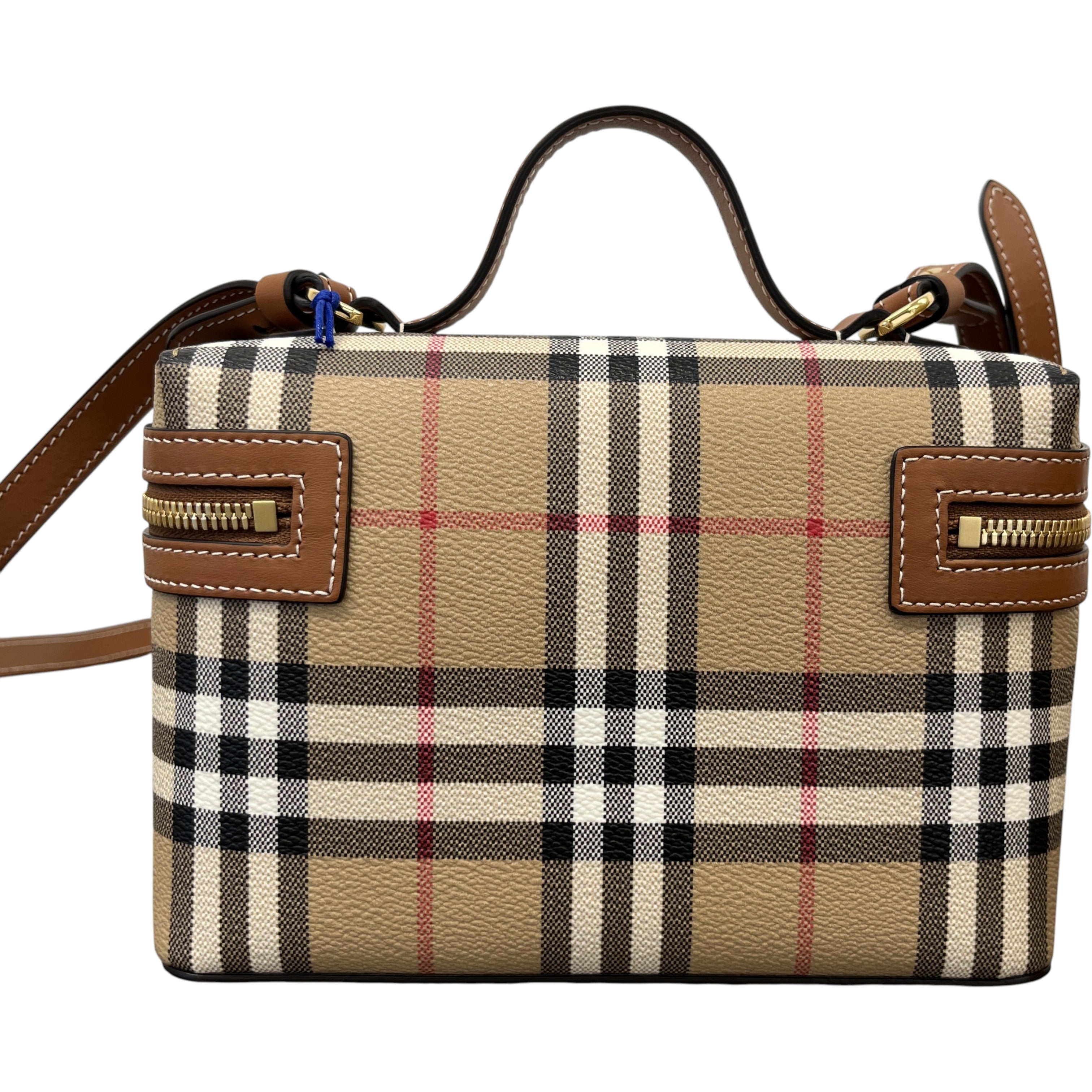 Women's Check Vanity Crossbody Bag Brown