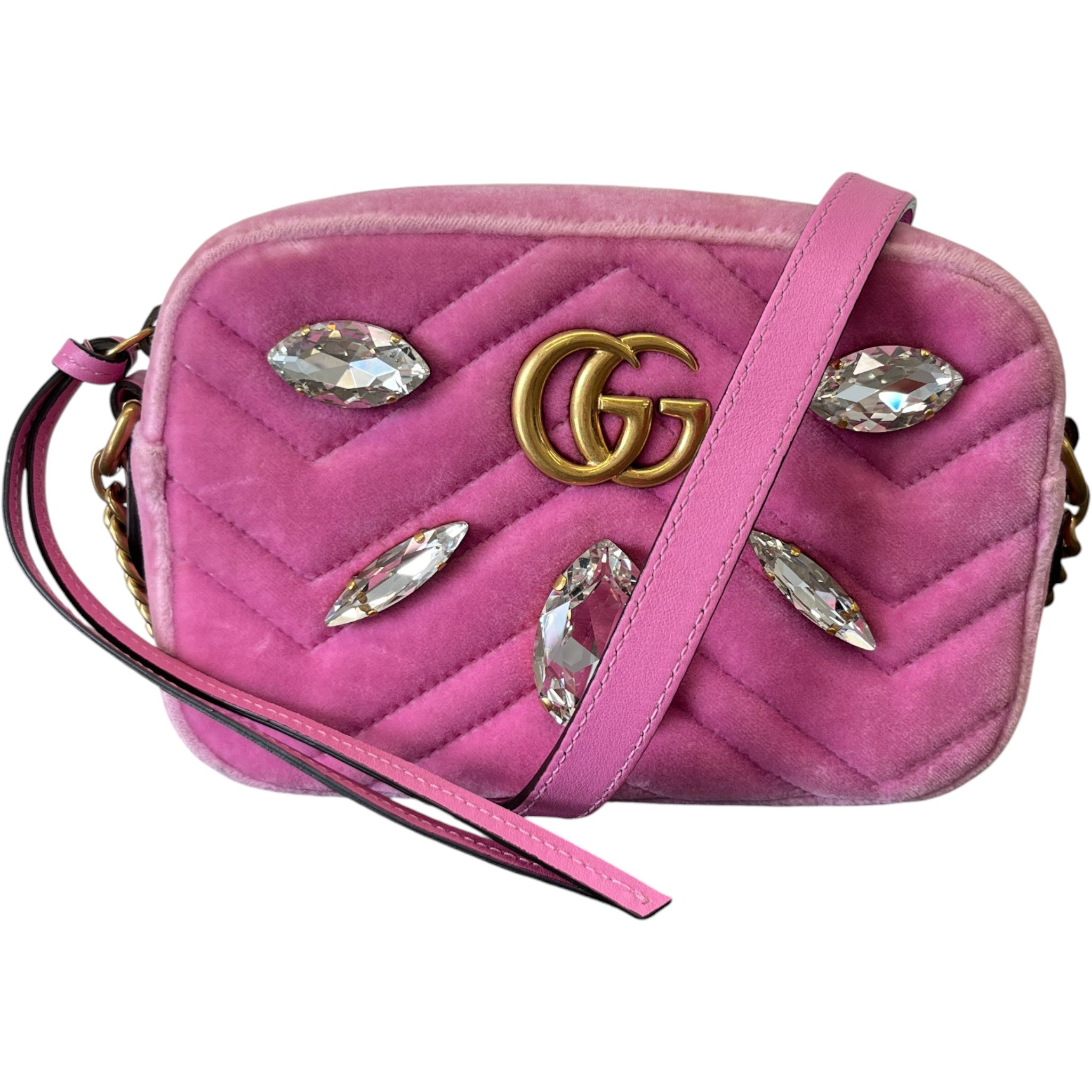 Women's Gg Marmont Crystal Bag Pink