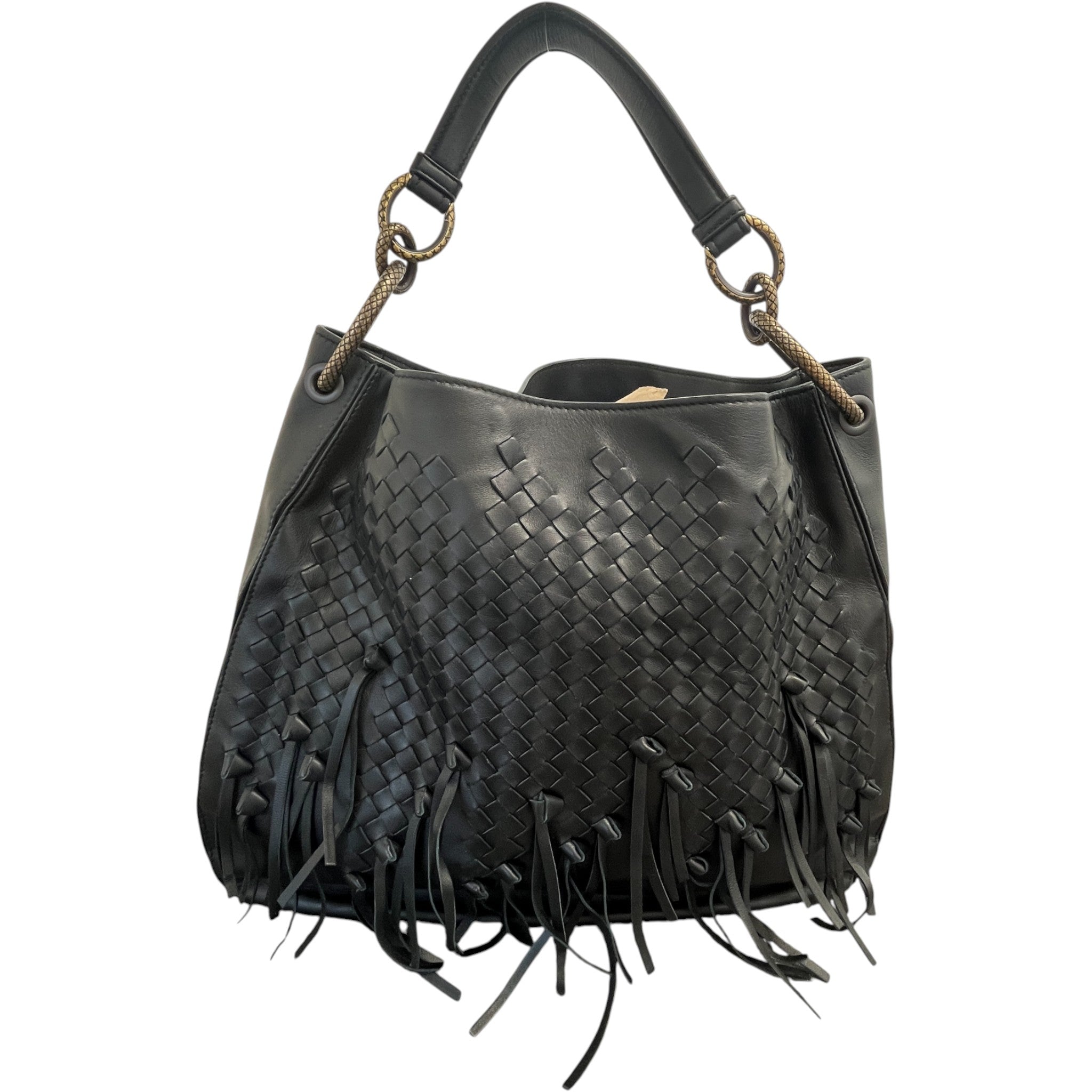 Women's Intrecciato Brio Loop Bag Black