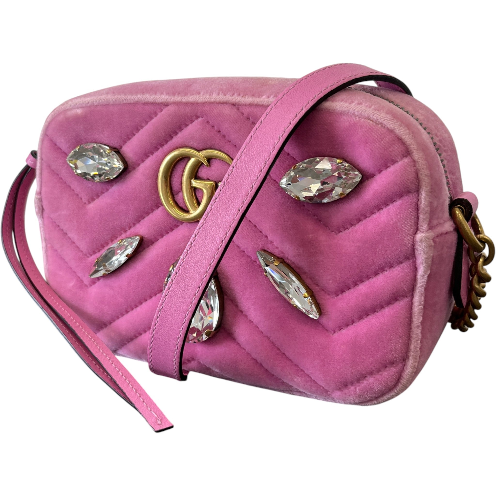 Women's Gg Marmont Crystal Bag Pink