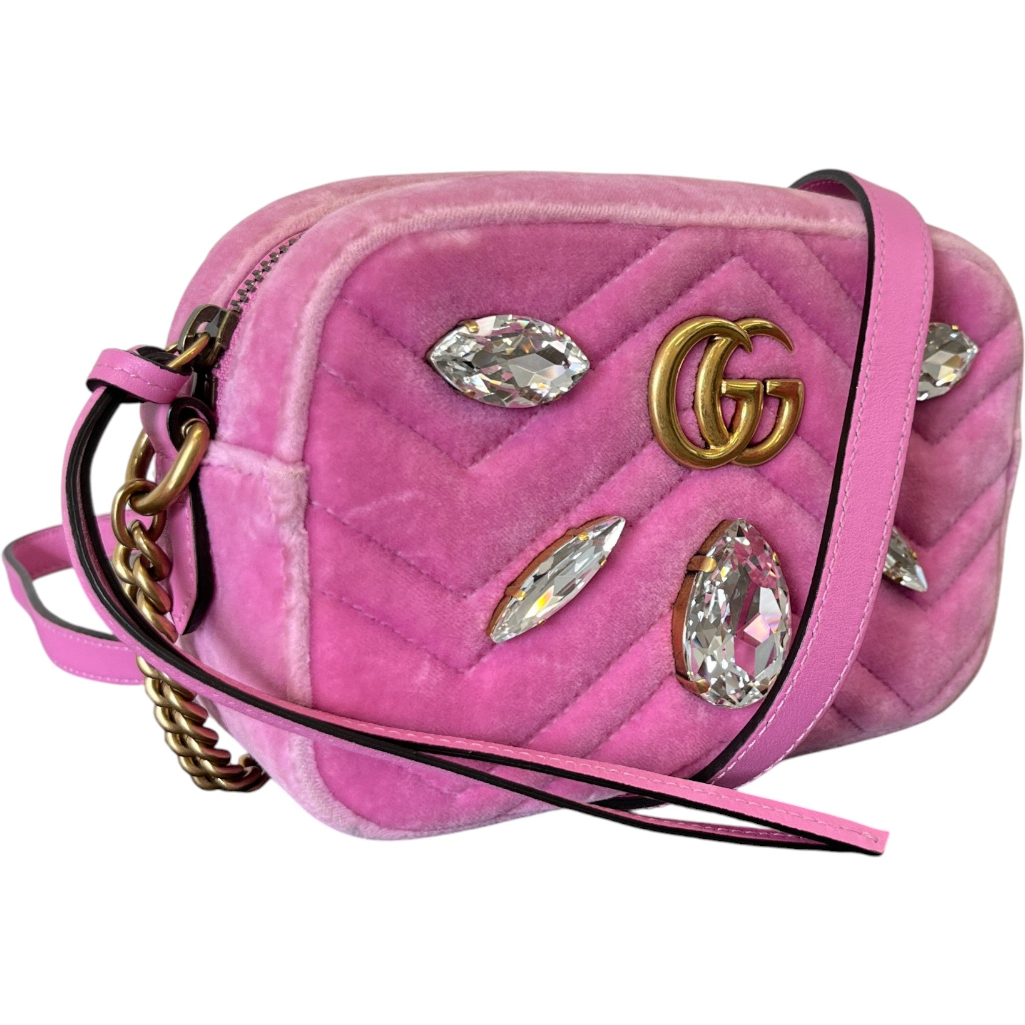 Women's Gg Marmont Crystal Bag Pink