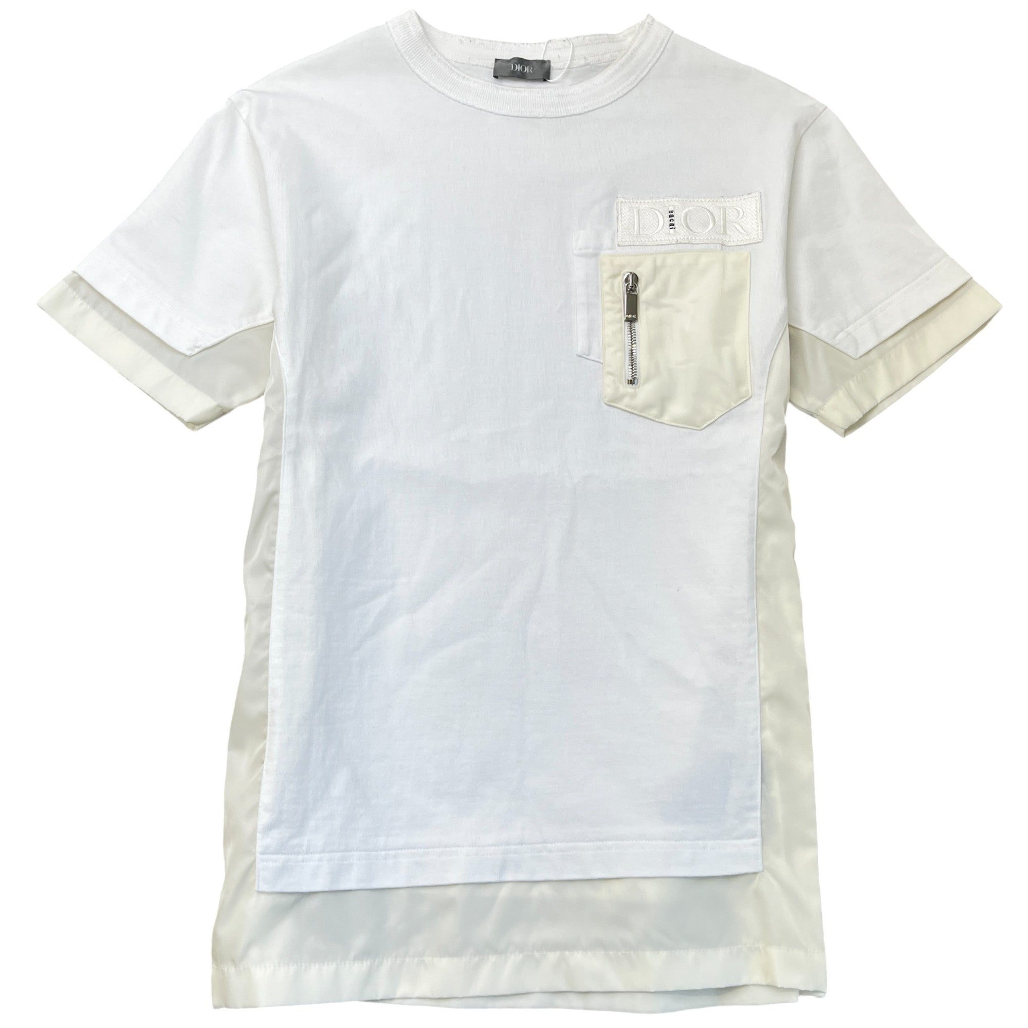 Men's Embroidered Logo T-Shirt White Size XS