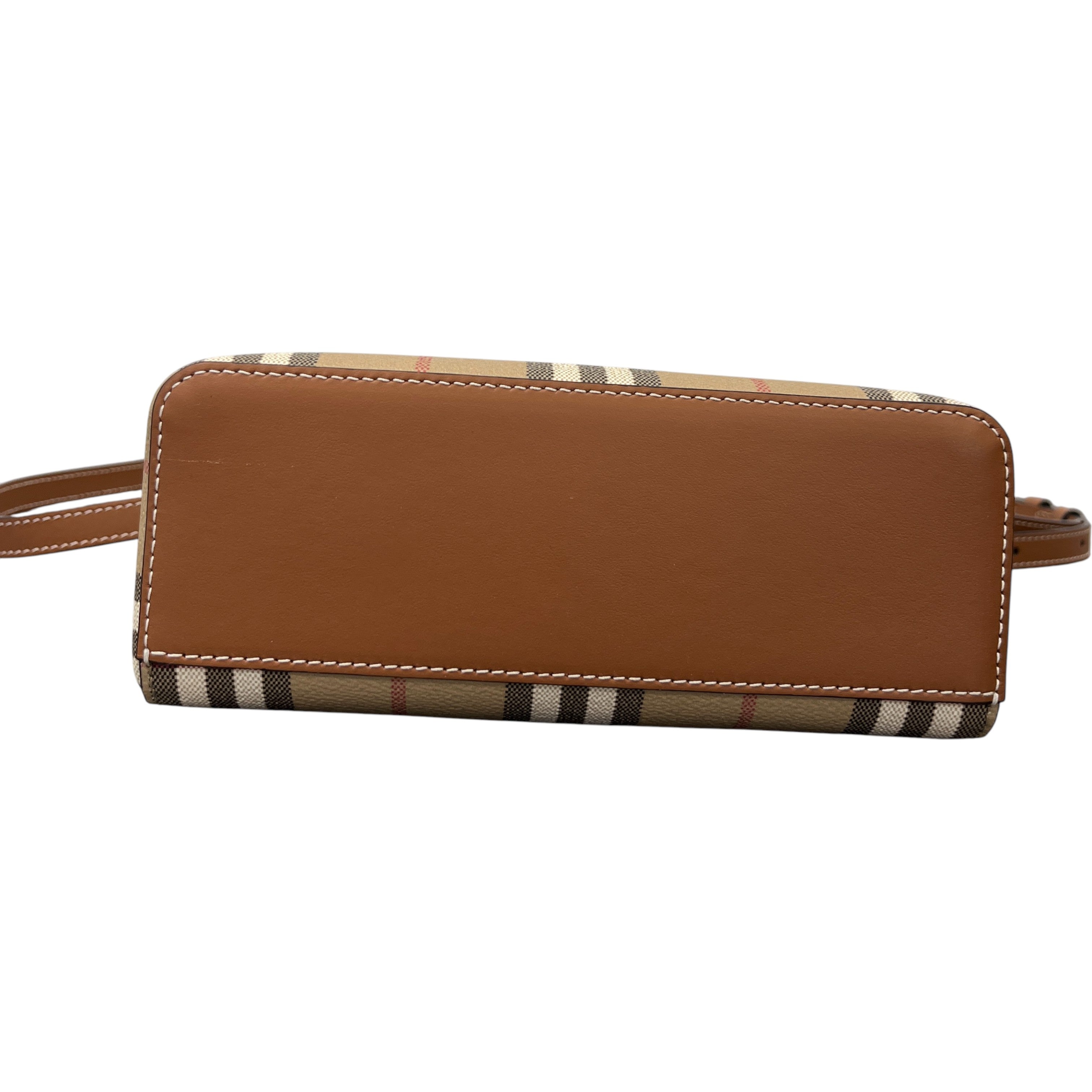 Women's Check Vanity Crossbody Bag Brown