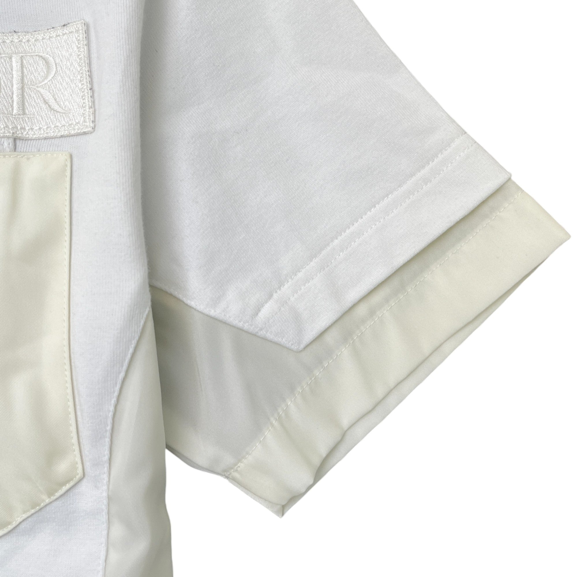 Men's Embroidered Logo T-Shirt White Size XS