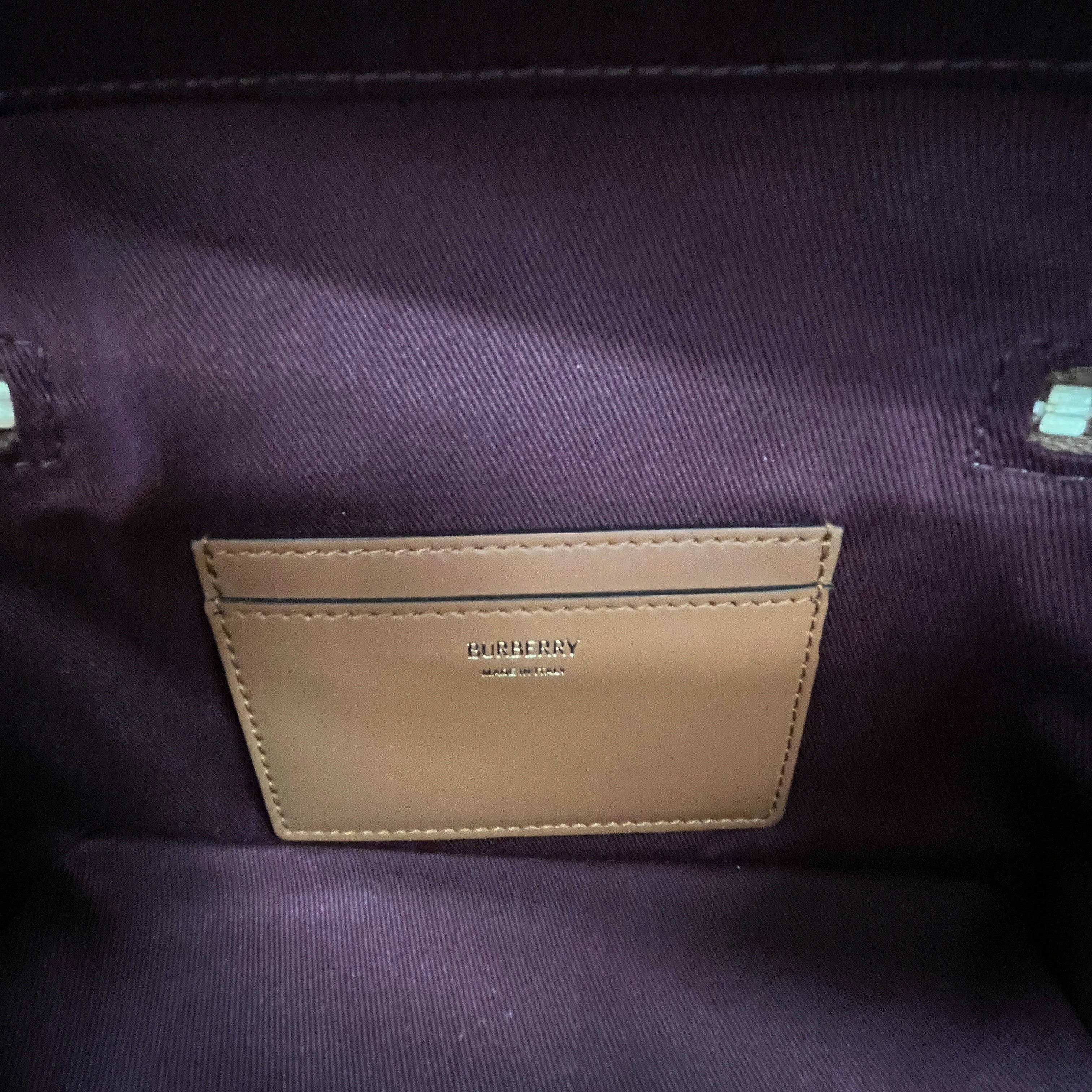 Women's Check Vanity Crossbody Bag Brown