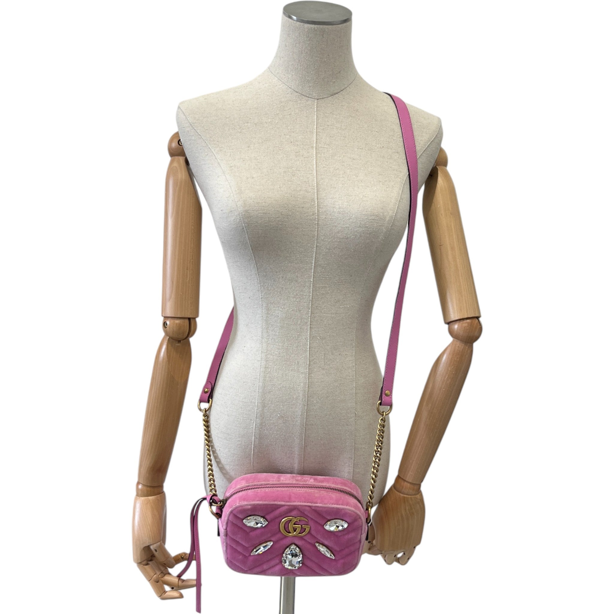 Women's Gg Marmont Crystal Bag Pink