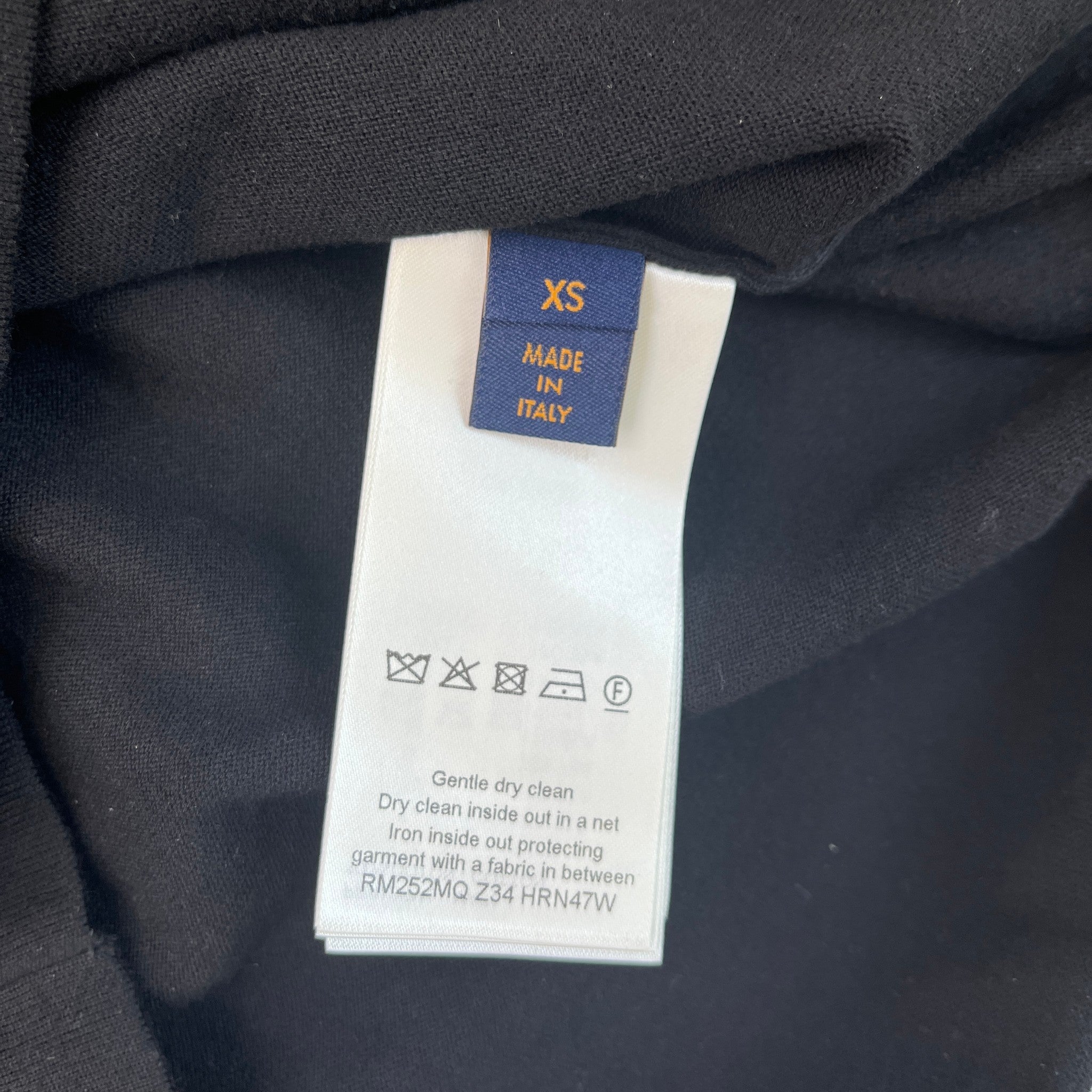 Men's Marque L.Vuitton Deposee Intarsia T-Shirt Black Size XS