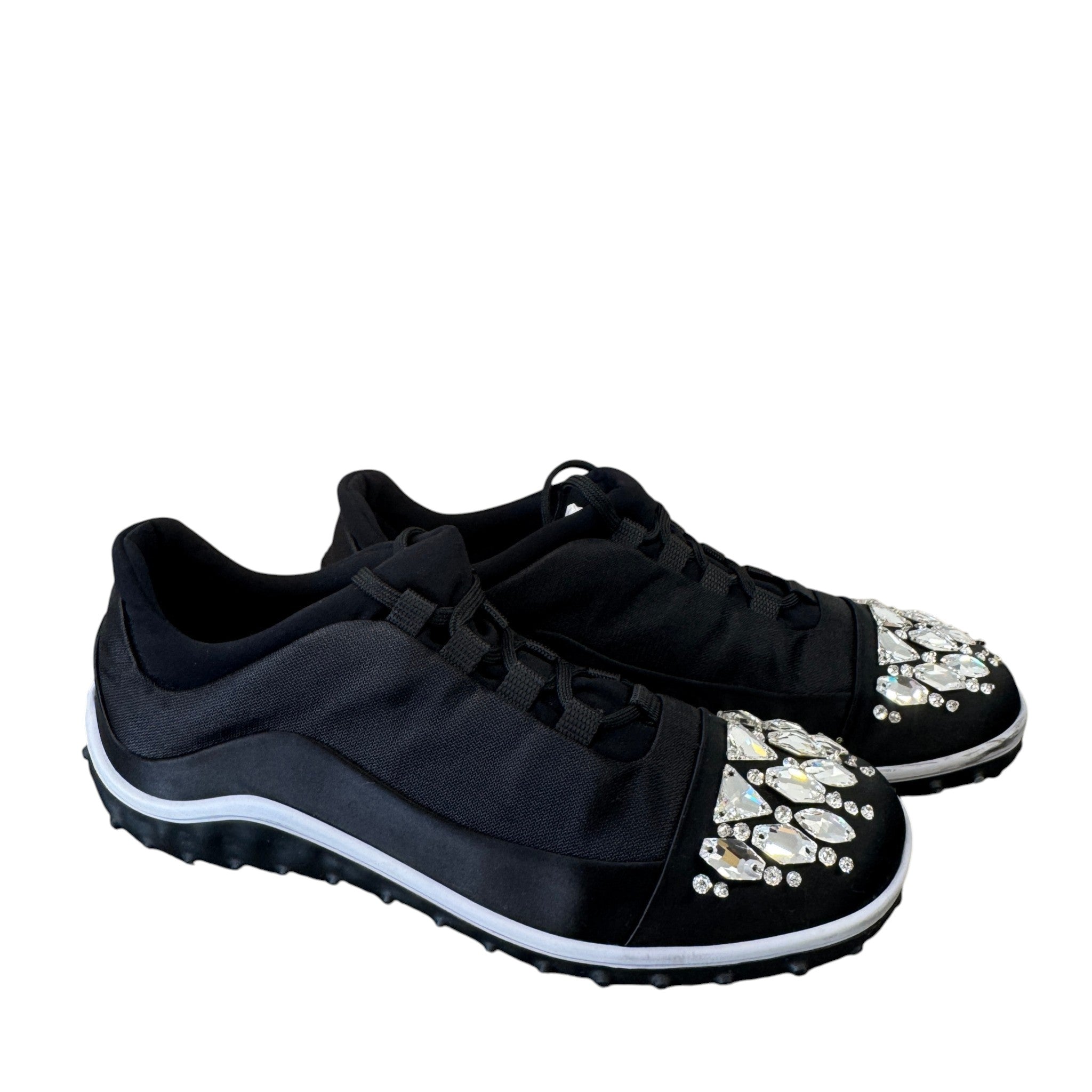 Women's Ghent Rhinestone Toe Cap Low Trainers Black Size EU 39.5 / UK 6.5