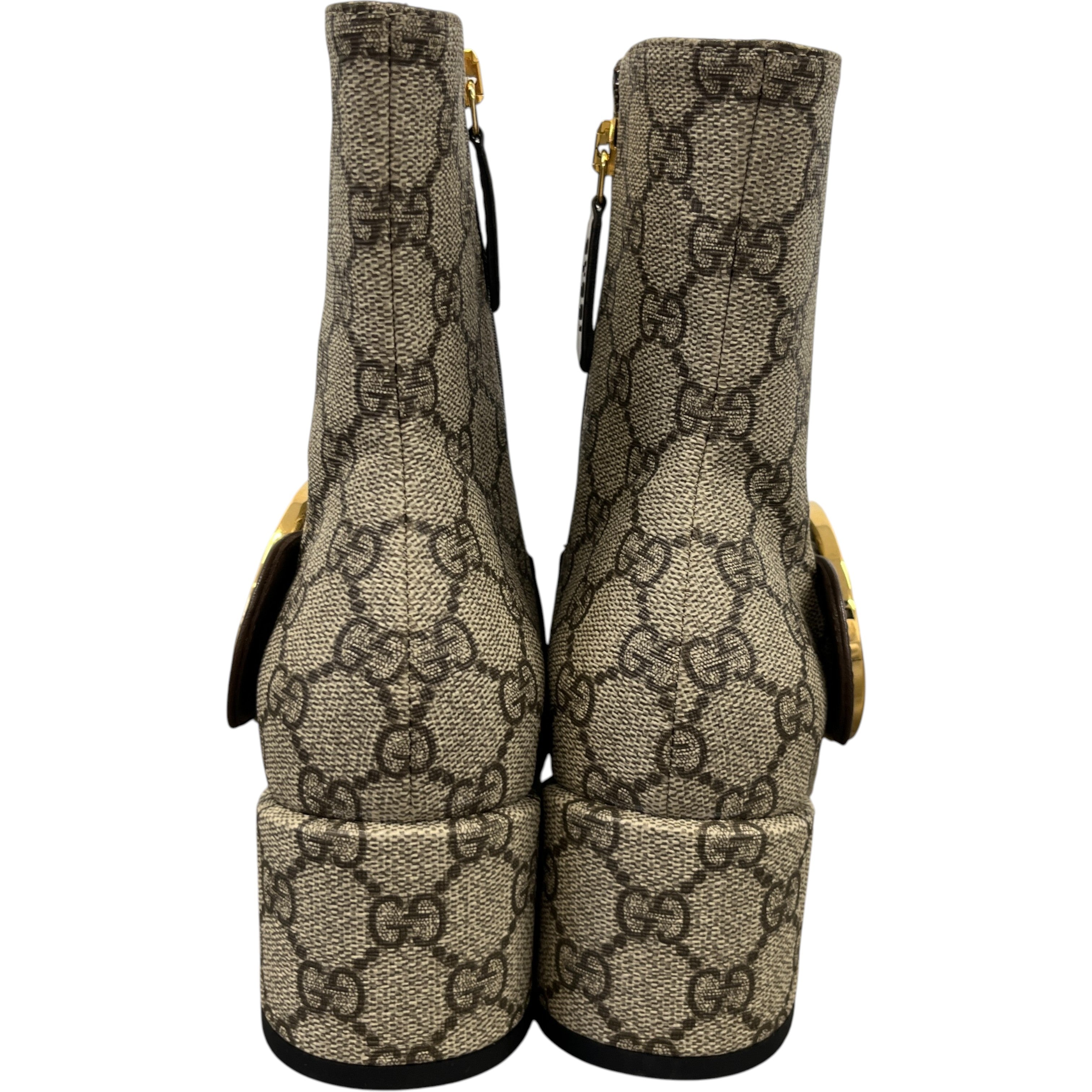 Women's Gg Supreme Ankle Boots Beige Size EU 37 / UK 4