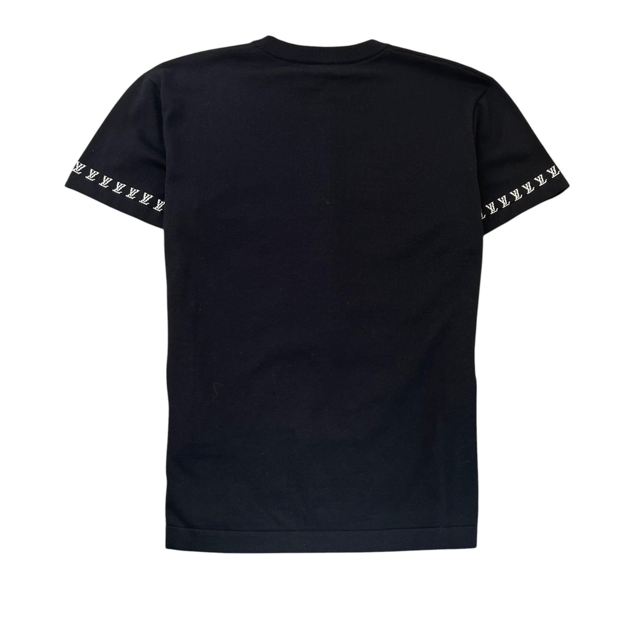 Men's Marque L.Vuitton Deposee Intarsia T-Shirt Black Size XS