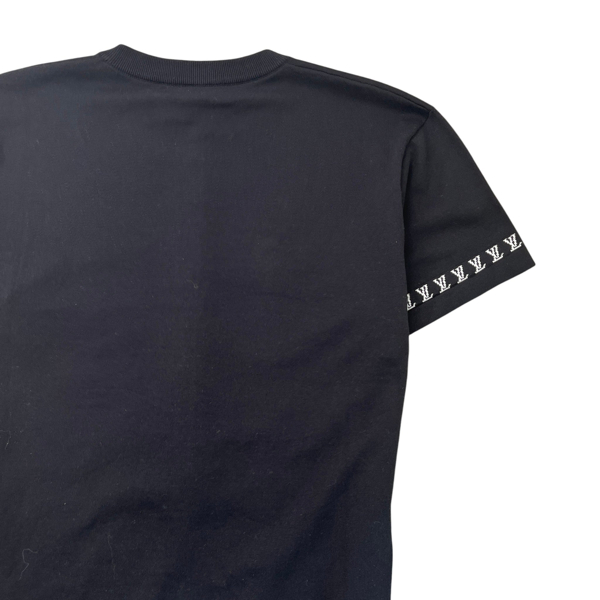 Men's Marque L.Vuitton Deposee Intarsia T-Shirt Black Size XS