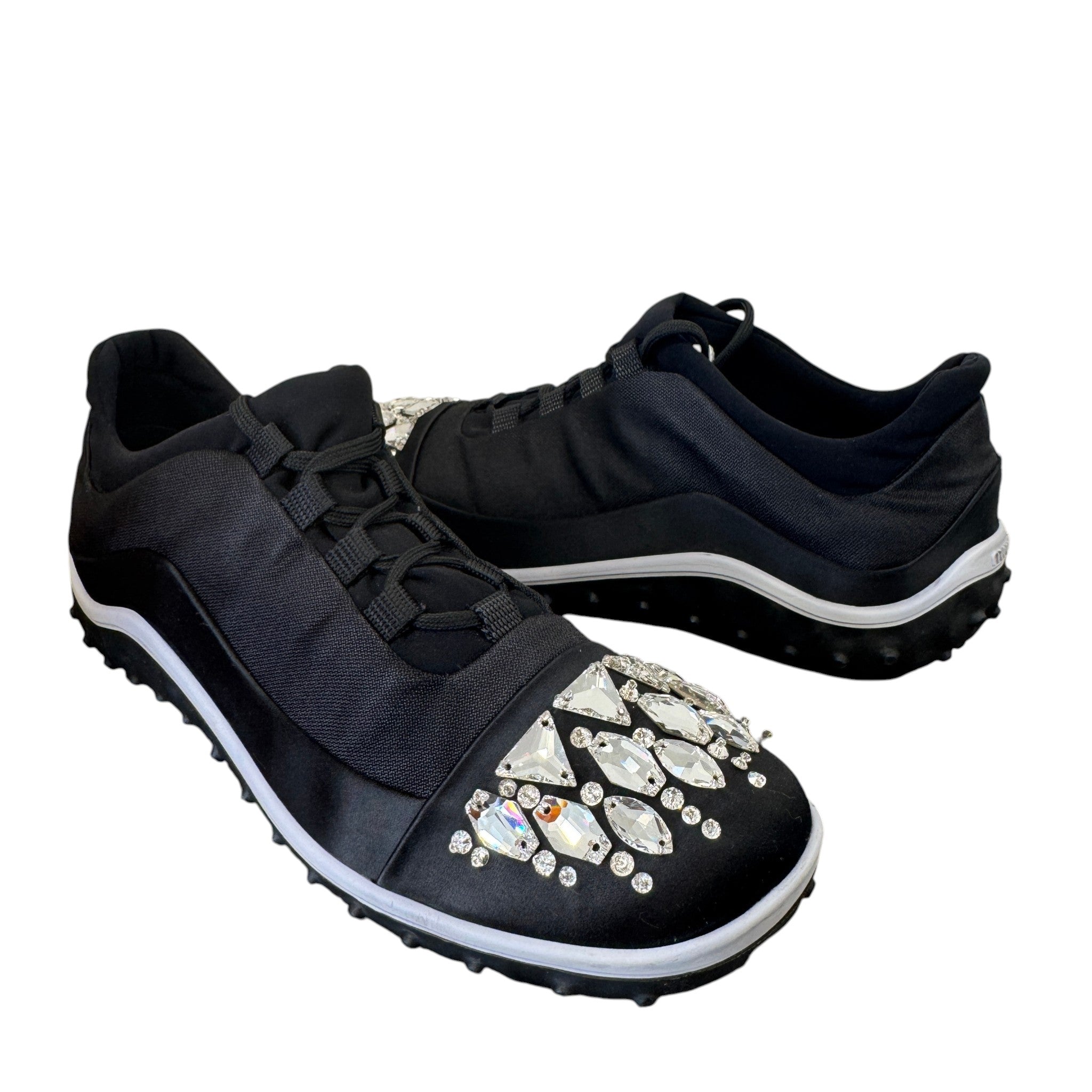 Women's Ghent Rhinestone Toe Cap Low Trainers Black Size EU 39.5 / UK 6.5
