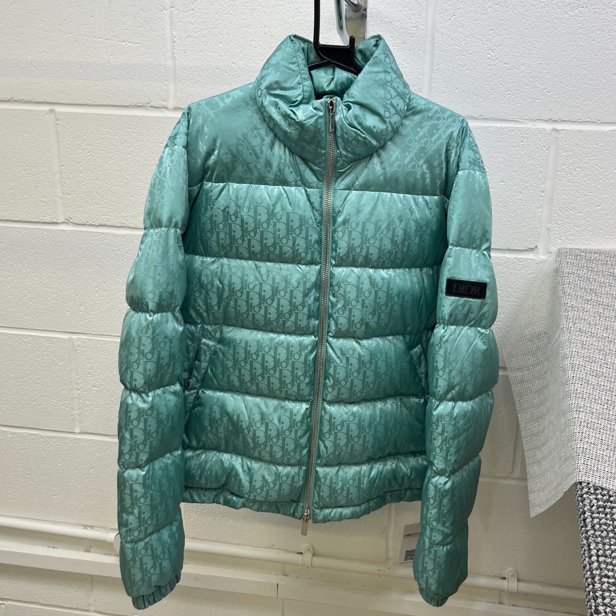 Men's Oblique Technical Down Jacket Green Size IT 50 / L