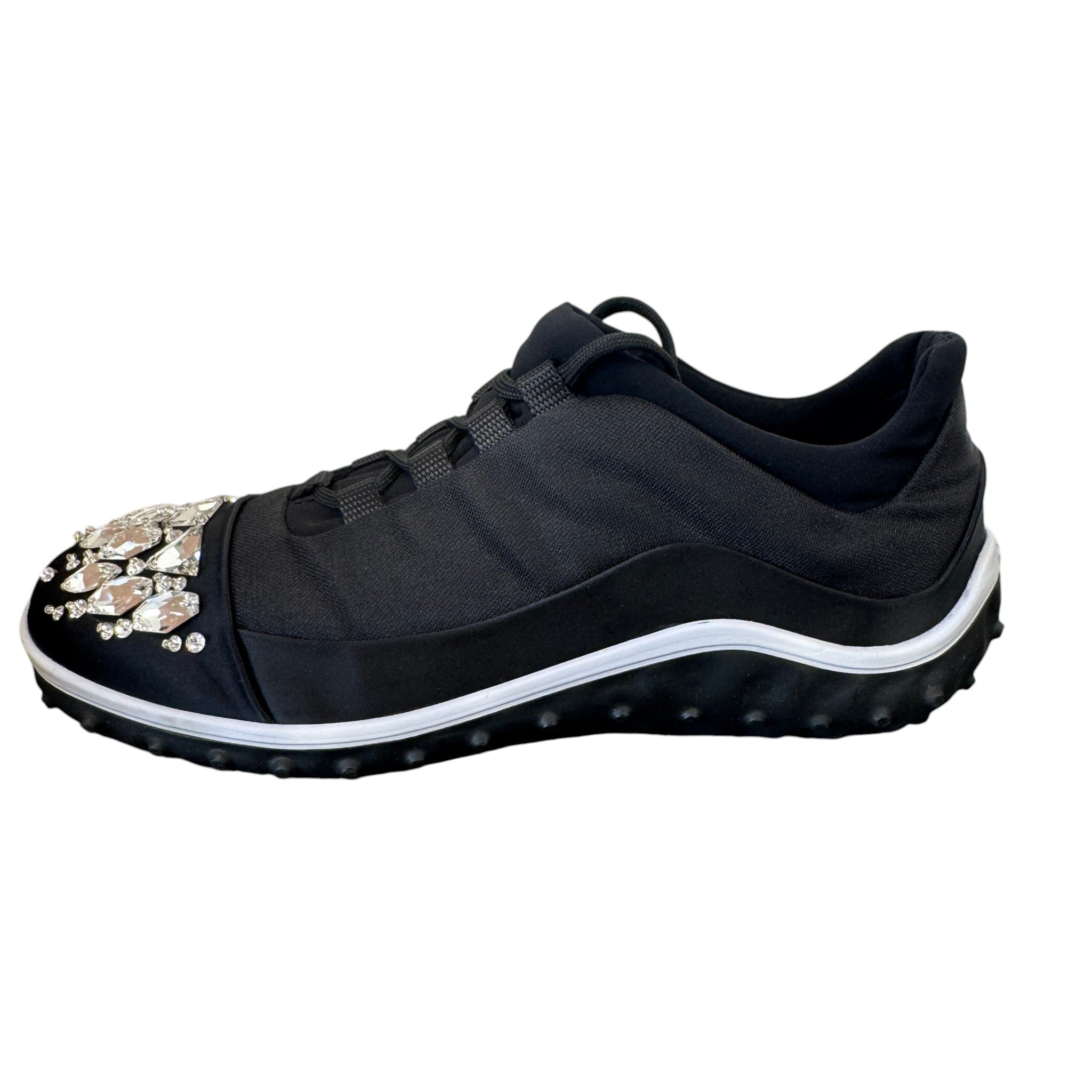 Women's Ghent Rhinestone Toe Cap Low Trainers Black Size EU 39.5 / UK 6.5