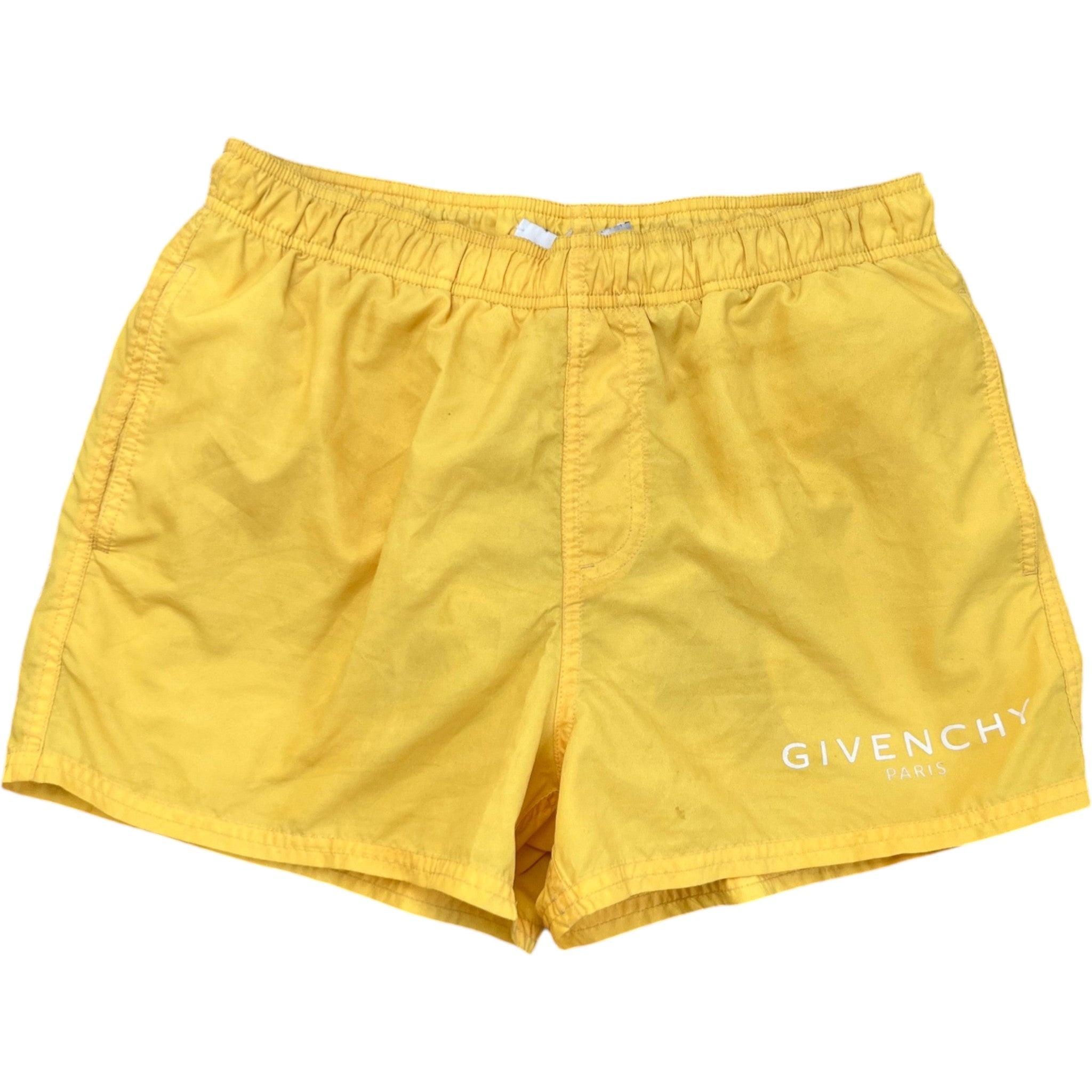 Men's Logo Print Swim Shorts Yellow Size L