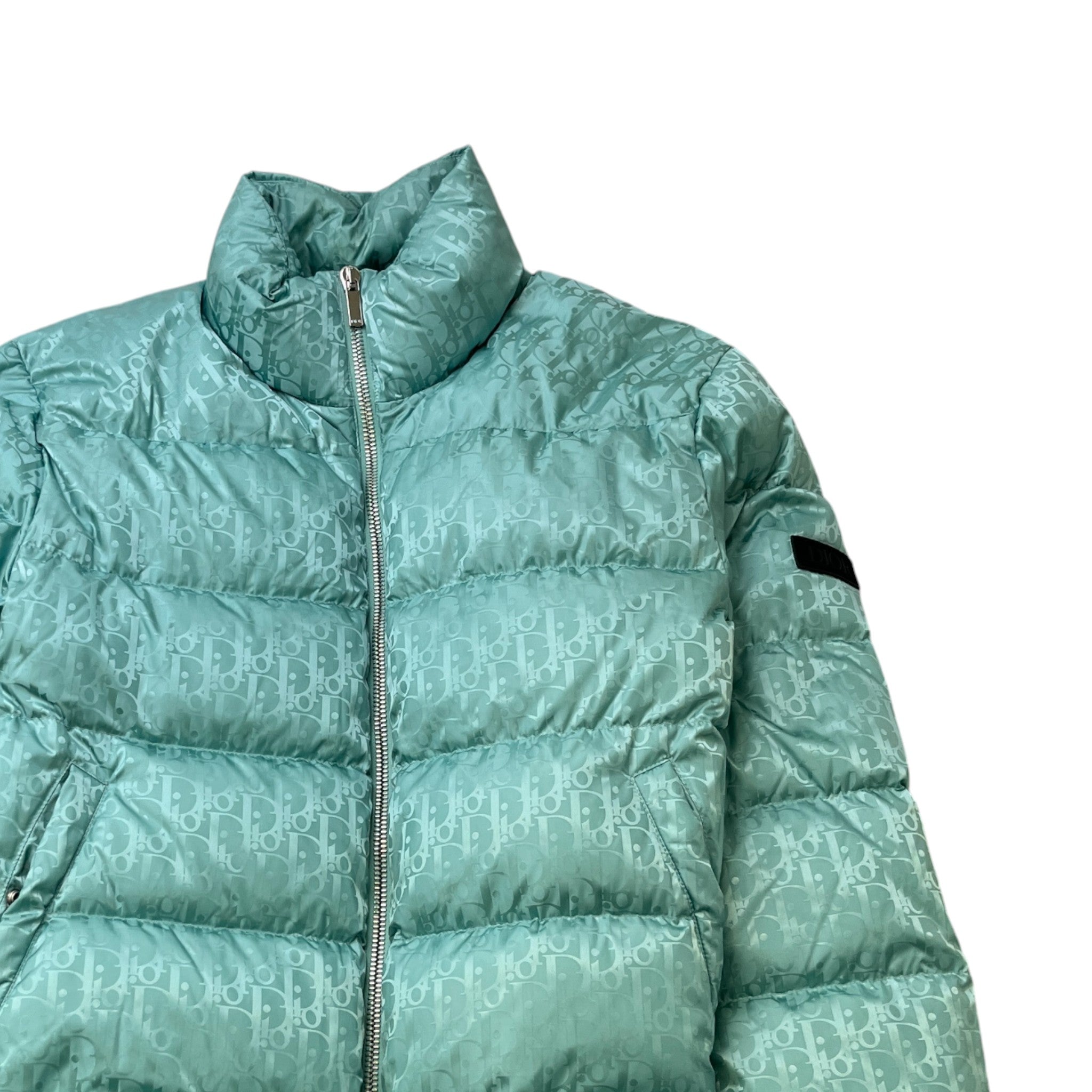 Men's Oblique Technical Down Jacket Green Size IT 50 / L
