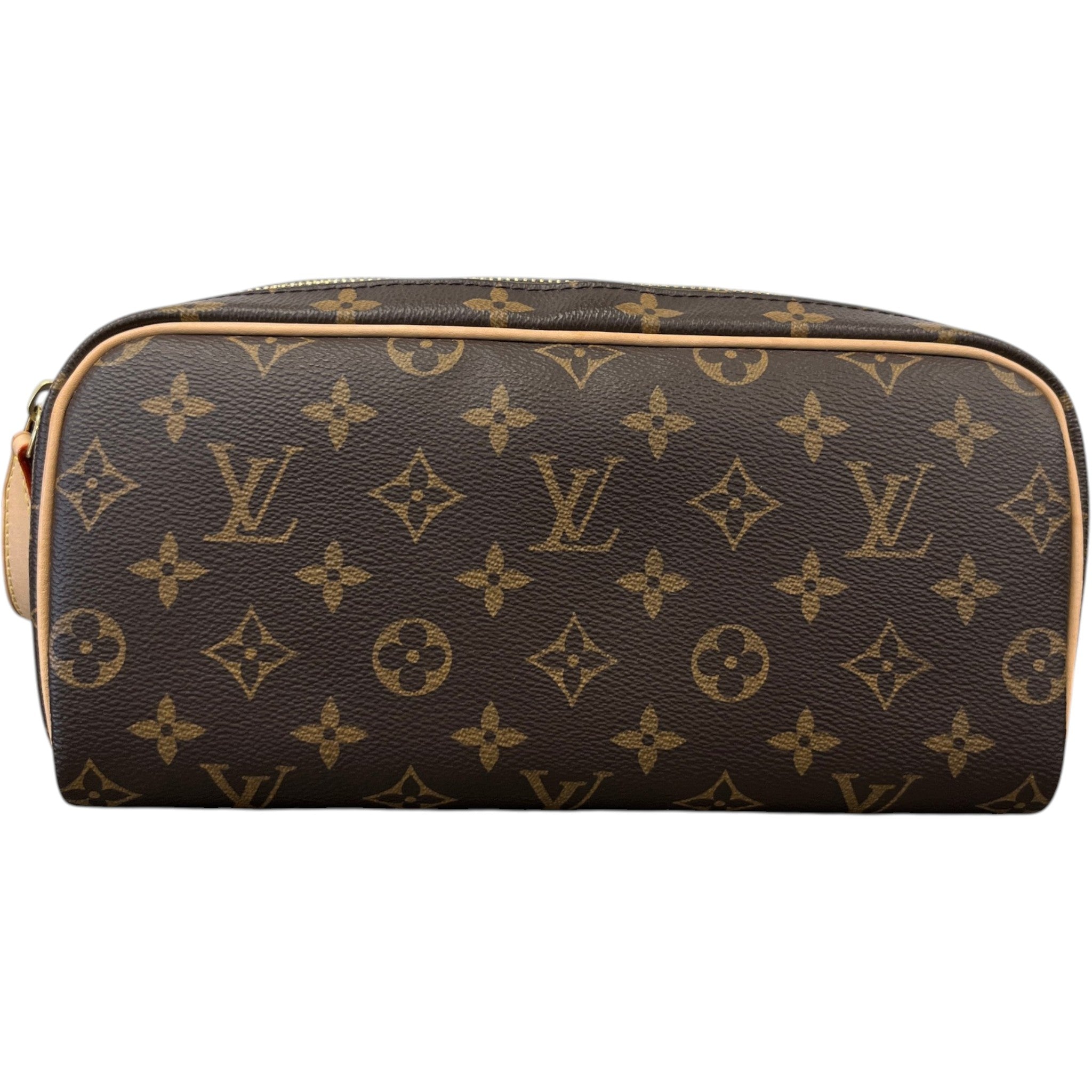 Men's Monogram Dopp Kit Toiletry Bag Brown
