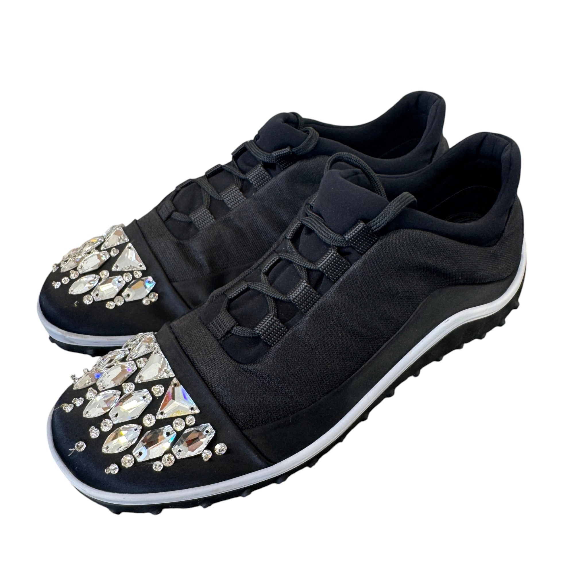 Women's Ghent Rhinestone Toe Cap Low Trainers Black Size EU 39.5 / UK 6.5