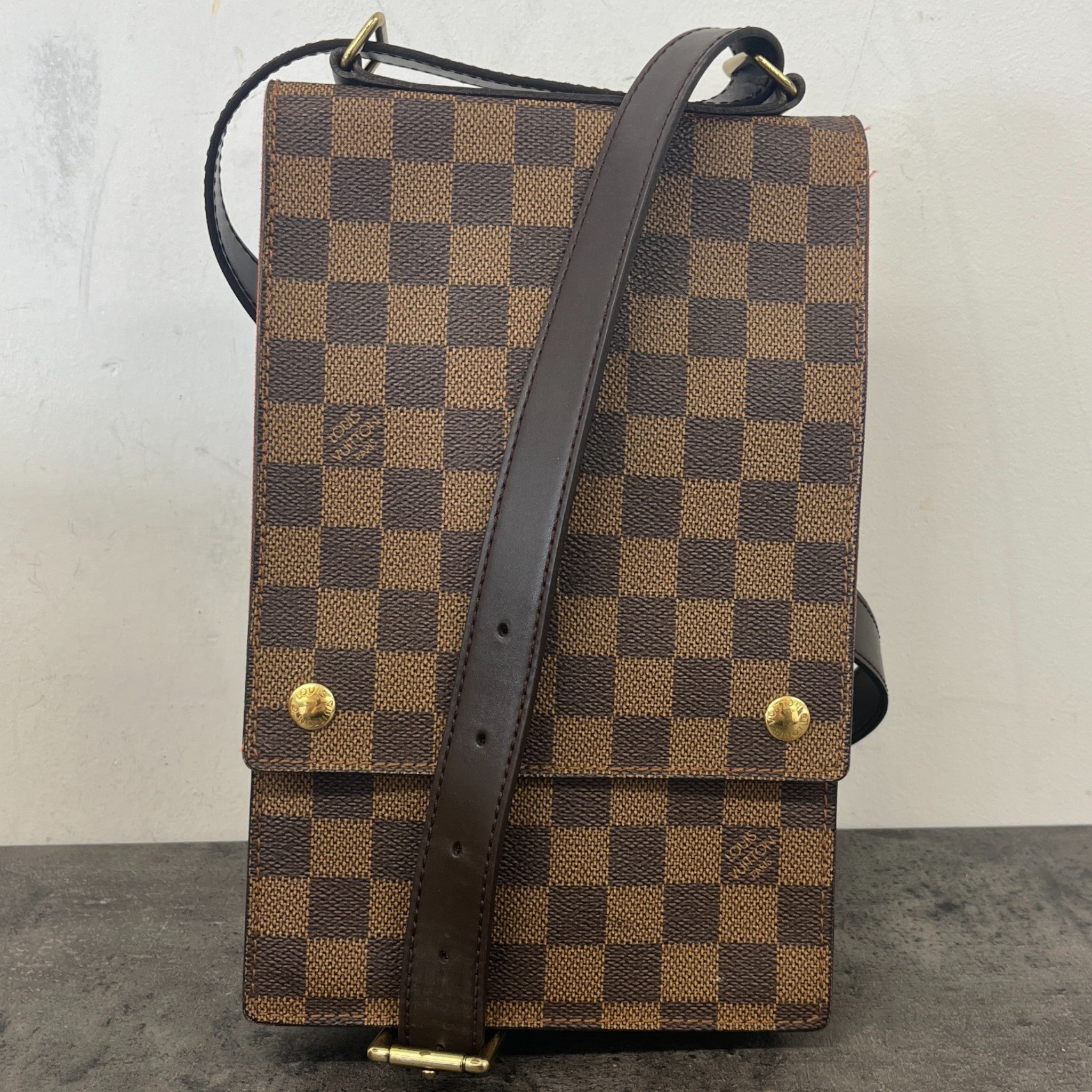 Women's Damier Ebene Portobello Bag Brown