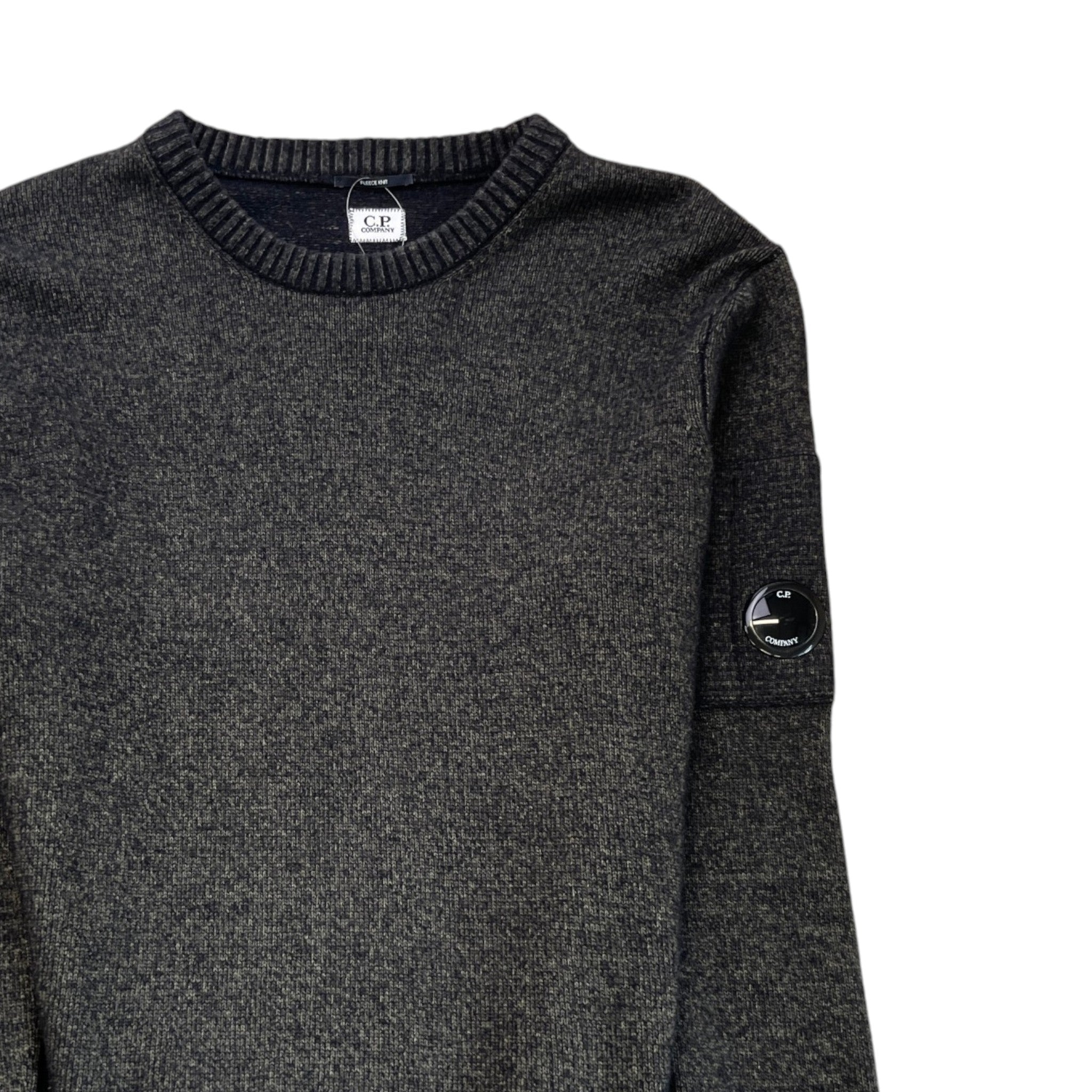 Men's Fleece Knit Signature Lens Jumper Grey Size IT 52 / UK XL