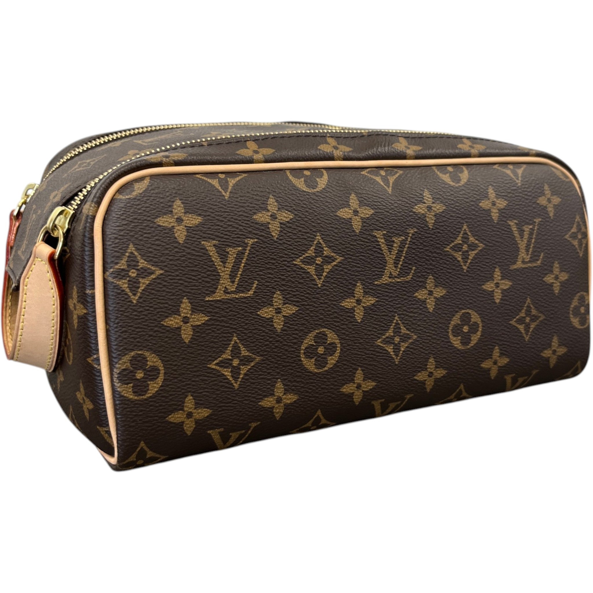 Men's Monogram Dopp Kit Toiletry Bag Brown