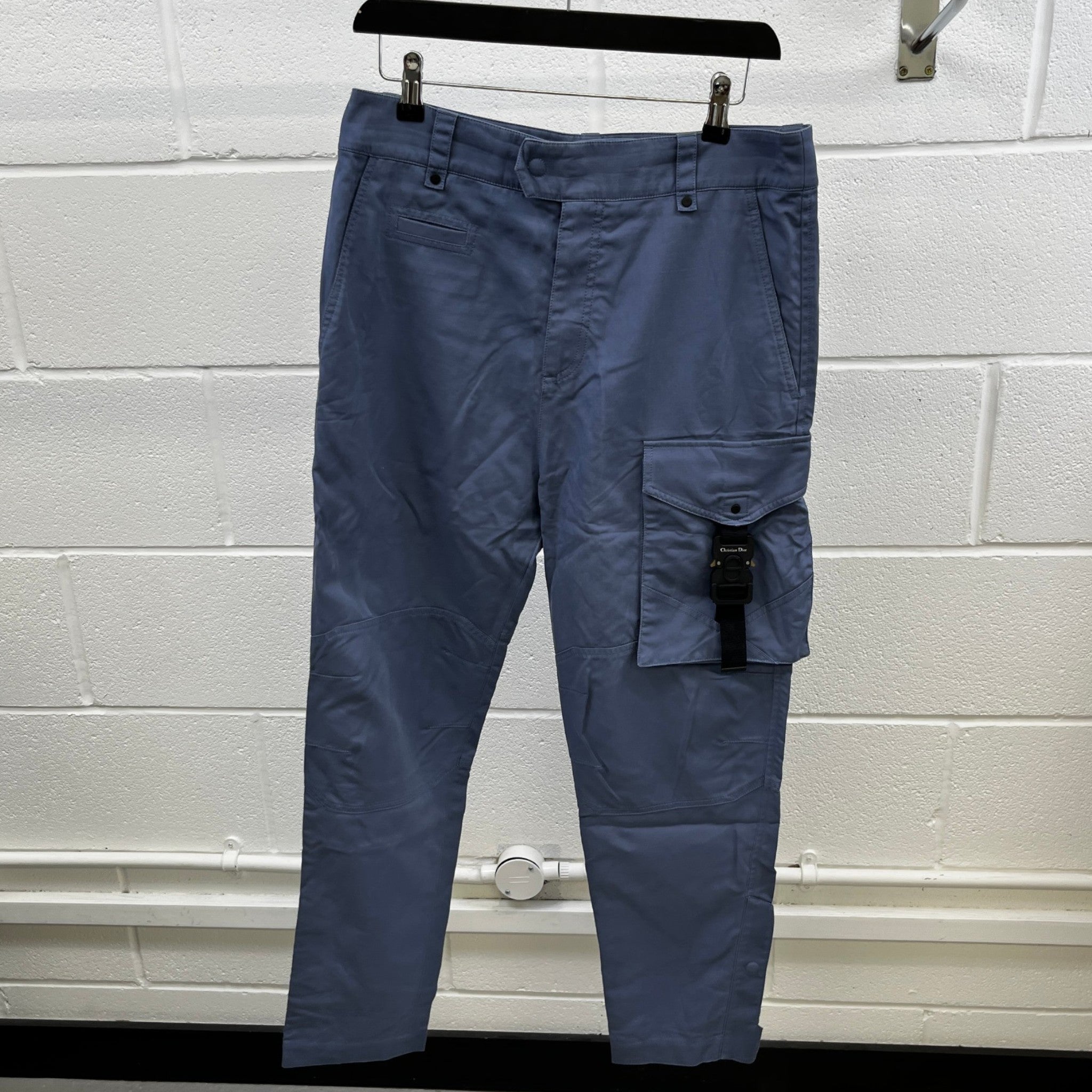 Men's Buckle Detail Cargos Blue Size IT 46 / UK 30