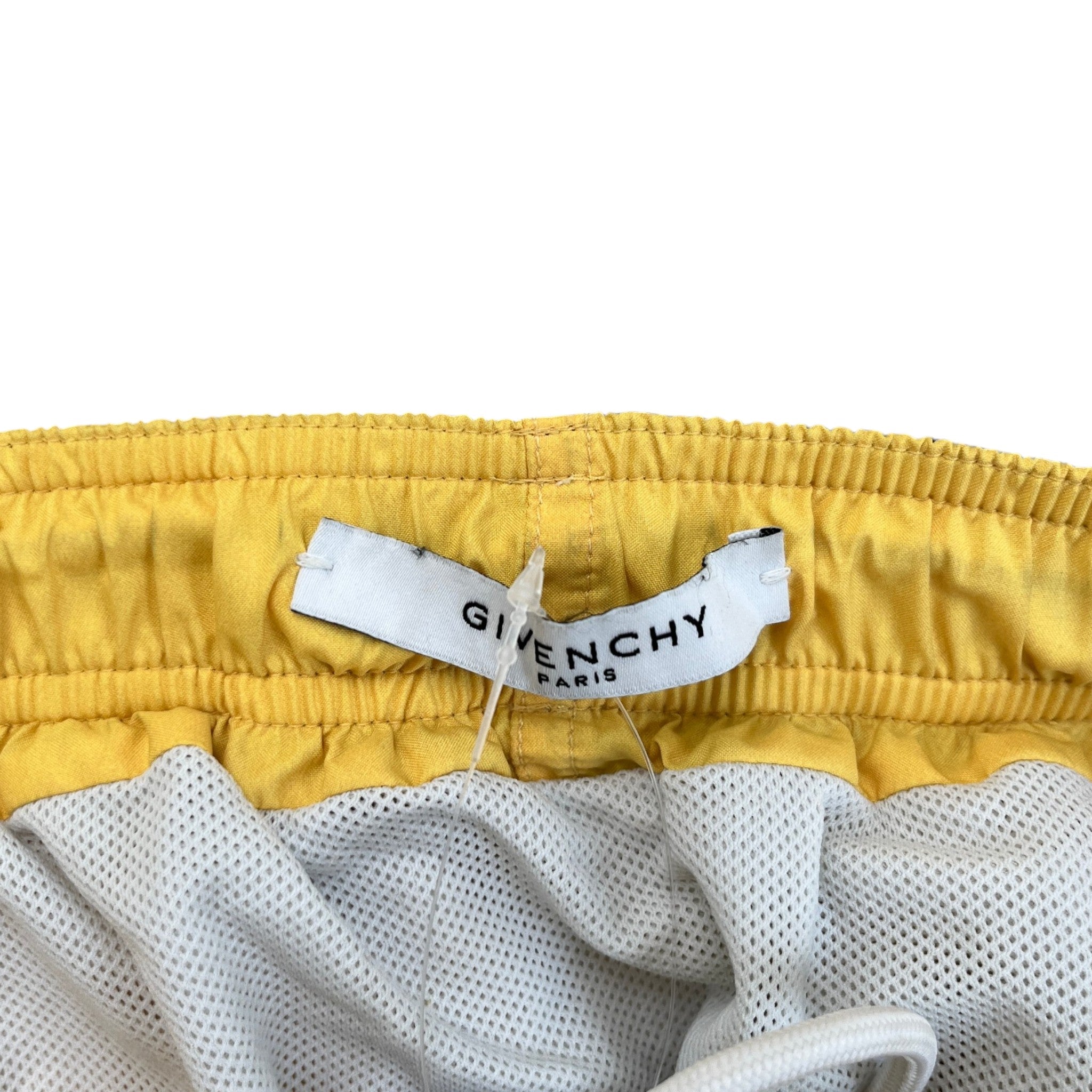 Men's Logo Print Swim Shorts Yellow Size L