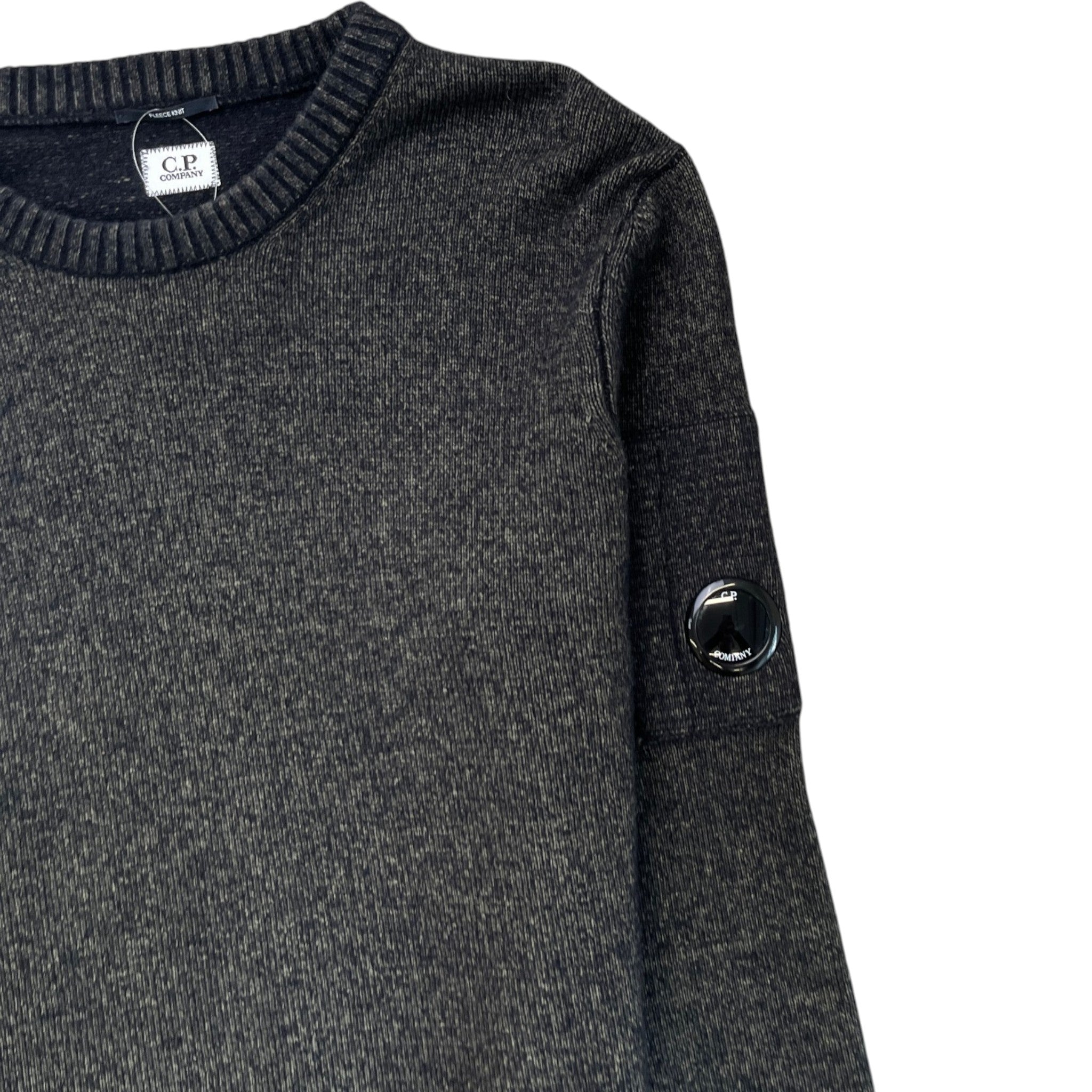 Men's Fleece Knit Signature Lens Jumper Grey Size IT 52 / UK XL
