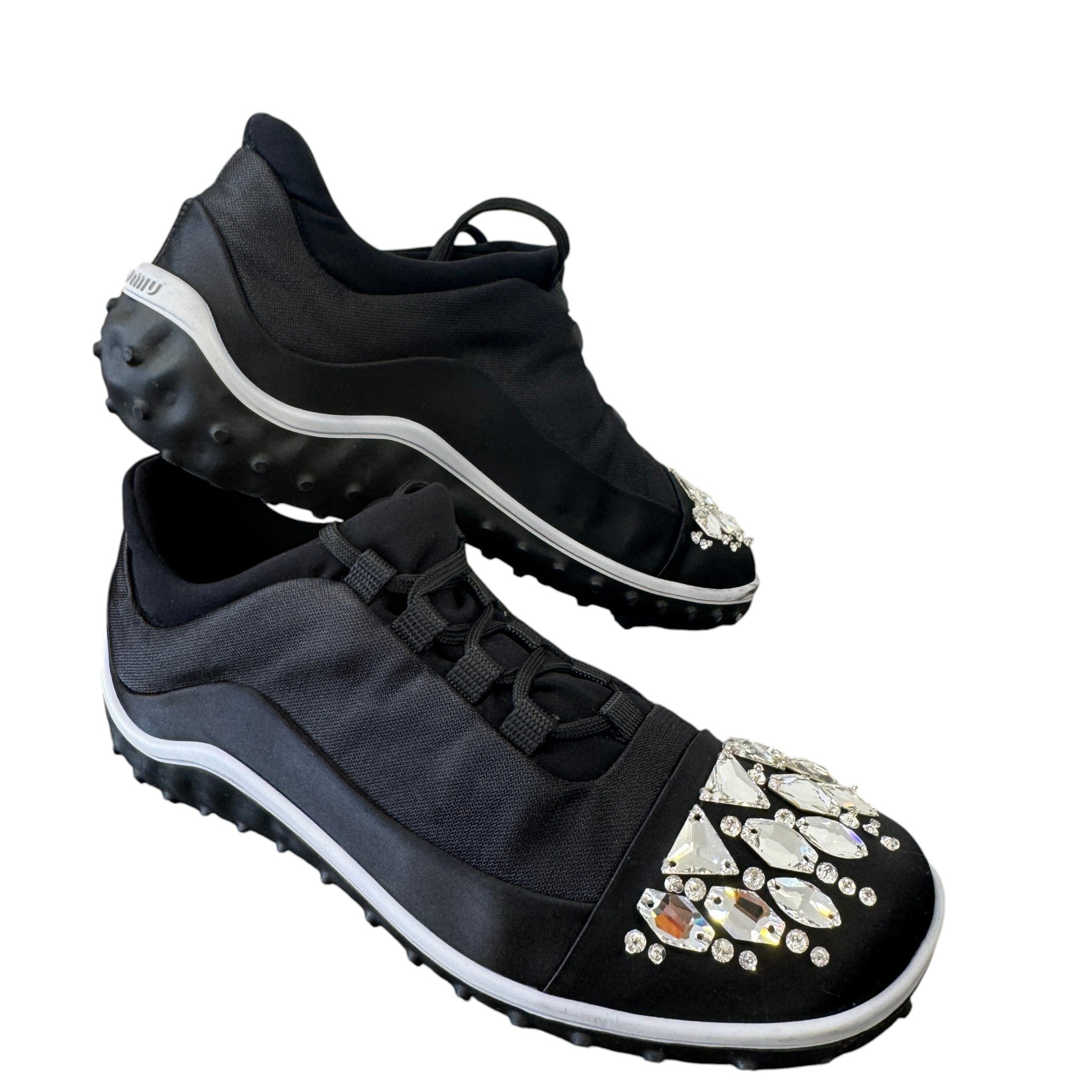 Women's Ghent Rhinestone Toe Cap Low Trainers Black Size EU 39.5 / UK 6.5