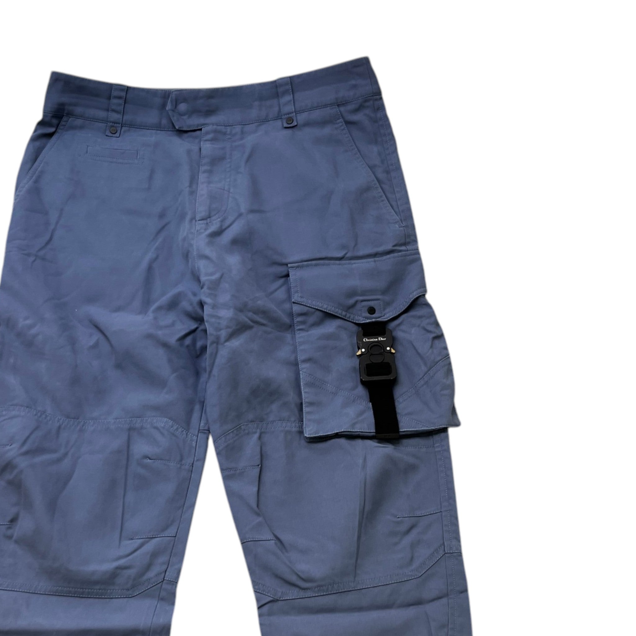 Men's Buckle Detail Cargos Blue Size IT 46 / UK 30