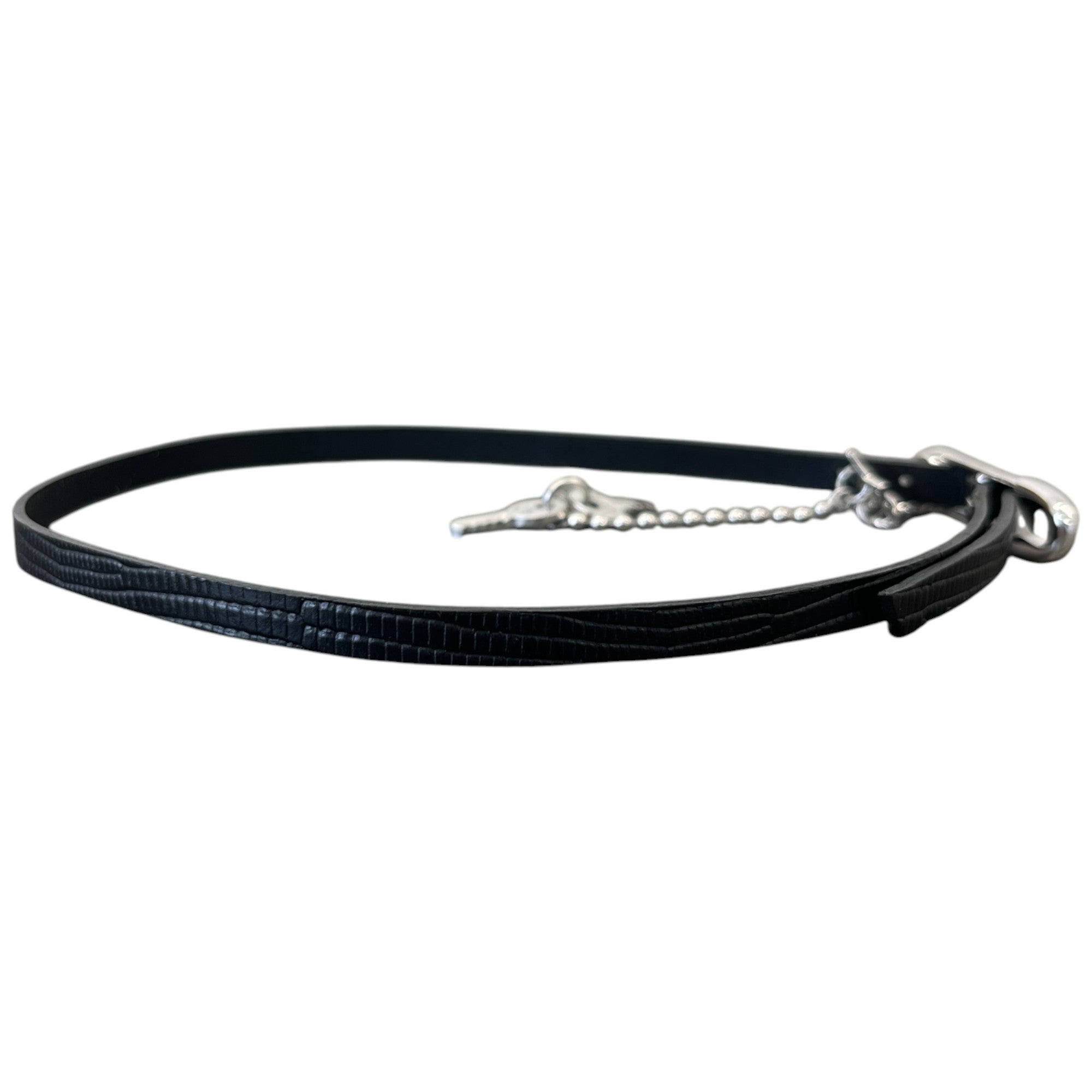 Women's Safety Pin Detail Choker Necklace Black