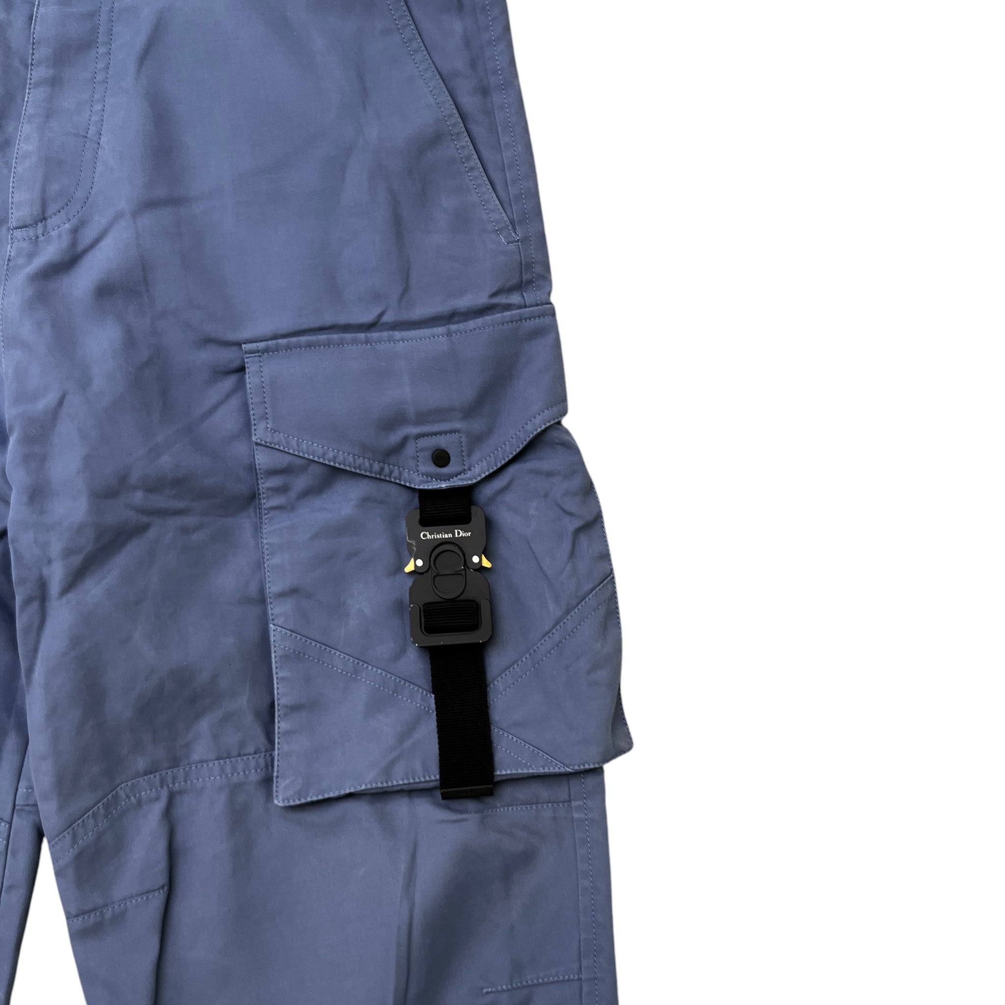 Men's Buckle Detail Cargos Blue Size IT 46 / UK 30
