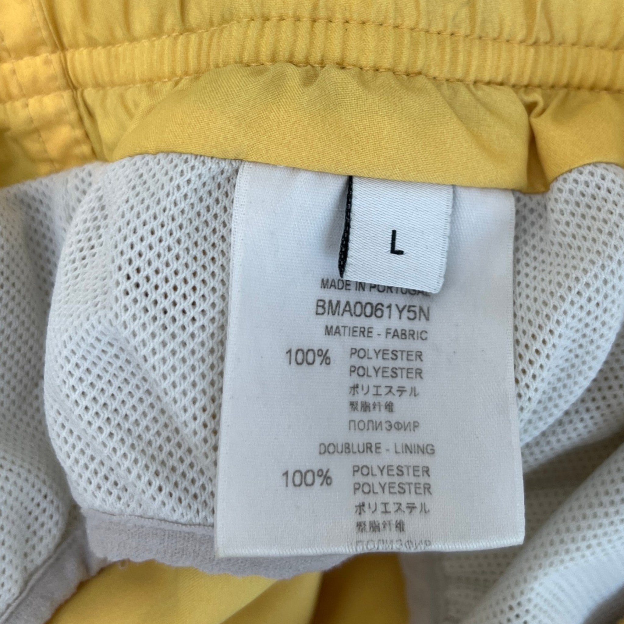 Men's Logo Print Swim Shorts Yellow Size L