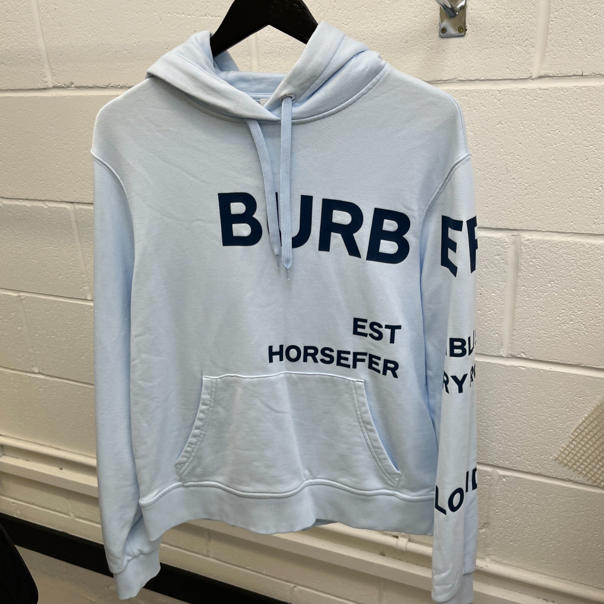 Men's Horeferry Print Hoodie Blue Size S