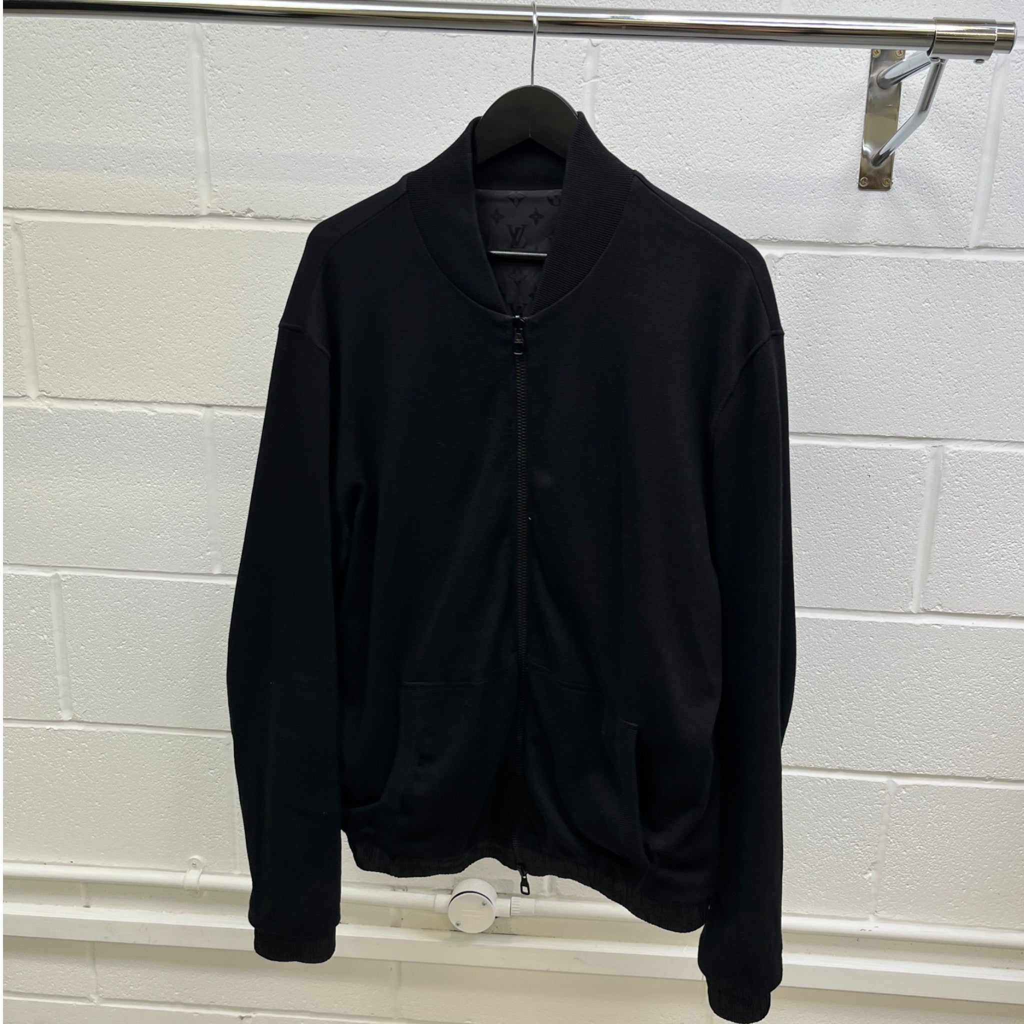 Men's Monogram Reversible Light Bomber Jacket Black Size XL