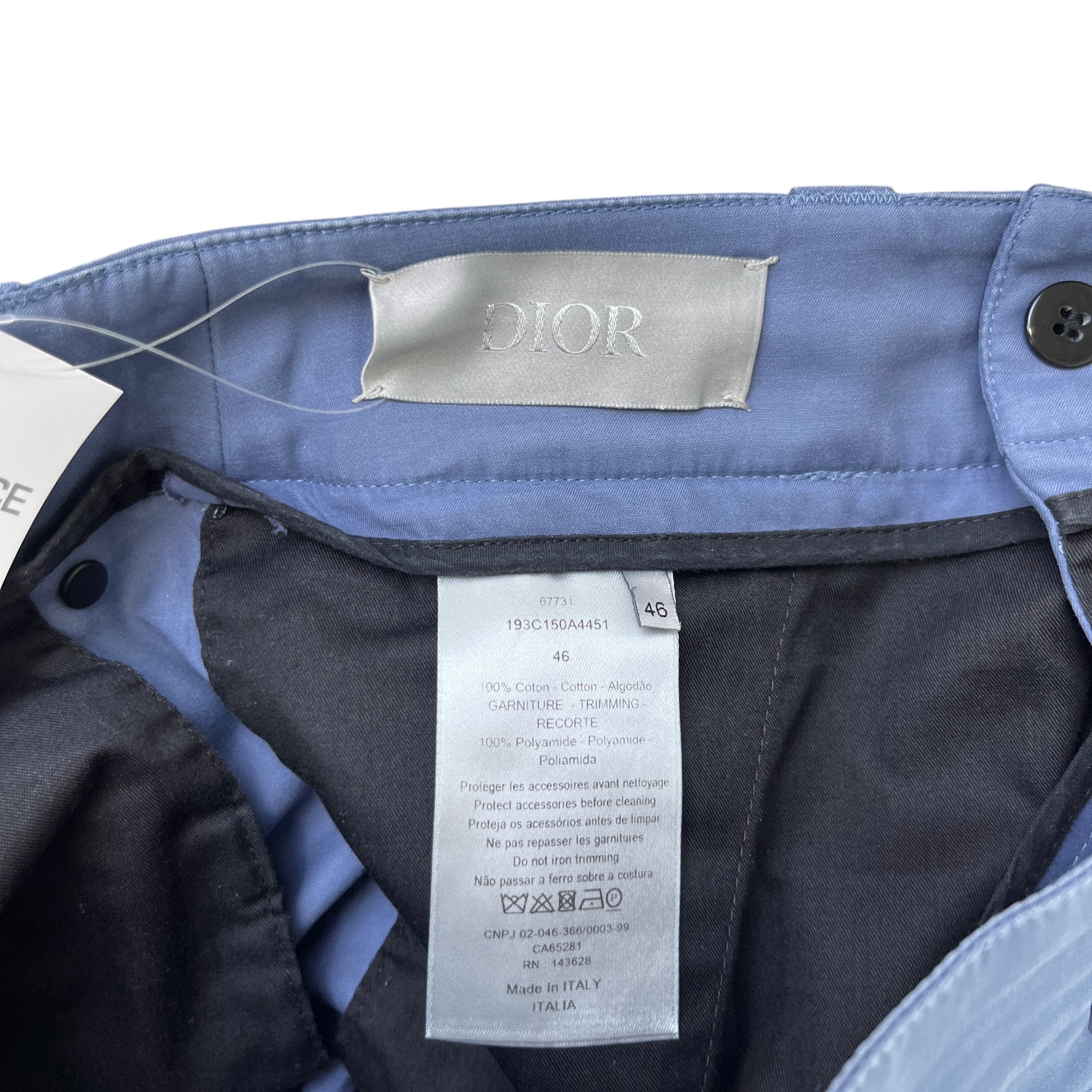 Men's Buckle Detail Cargos Blue Size IT 46 / UK 30
